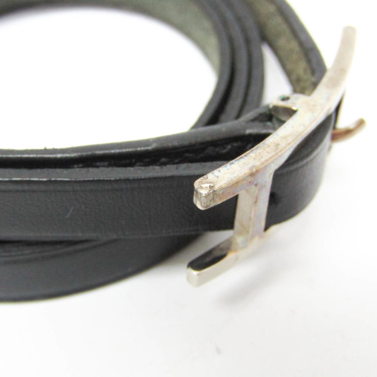 Metal leather bangle Hermes - 7