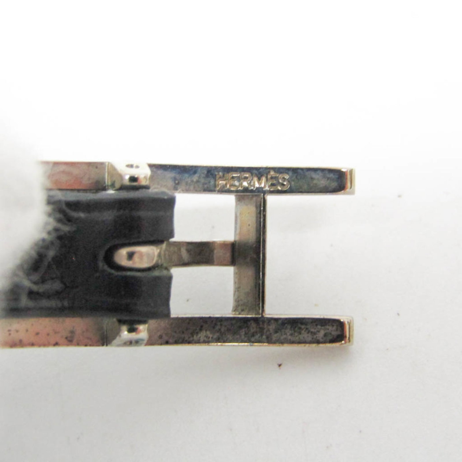 Metal leather bangle Hermes - 9