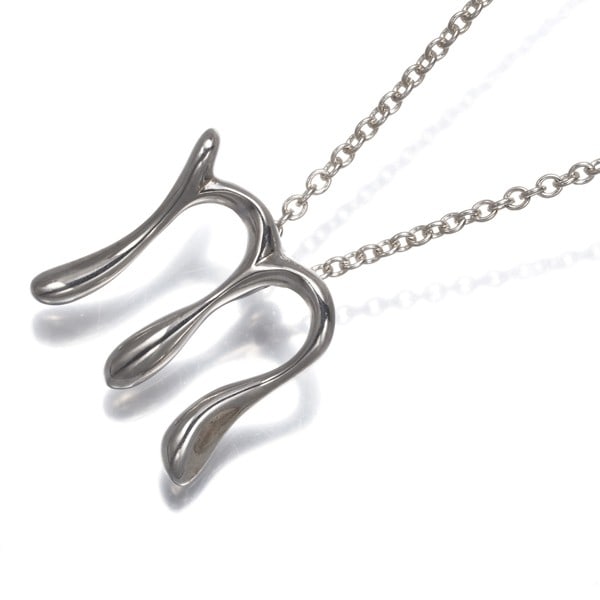 Tiffany Co letter necklace initial alphabet m 925 sterling silver (1 of 4)