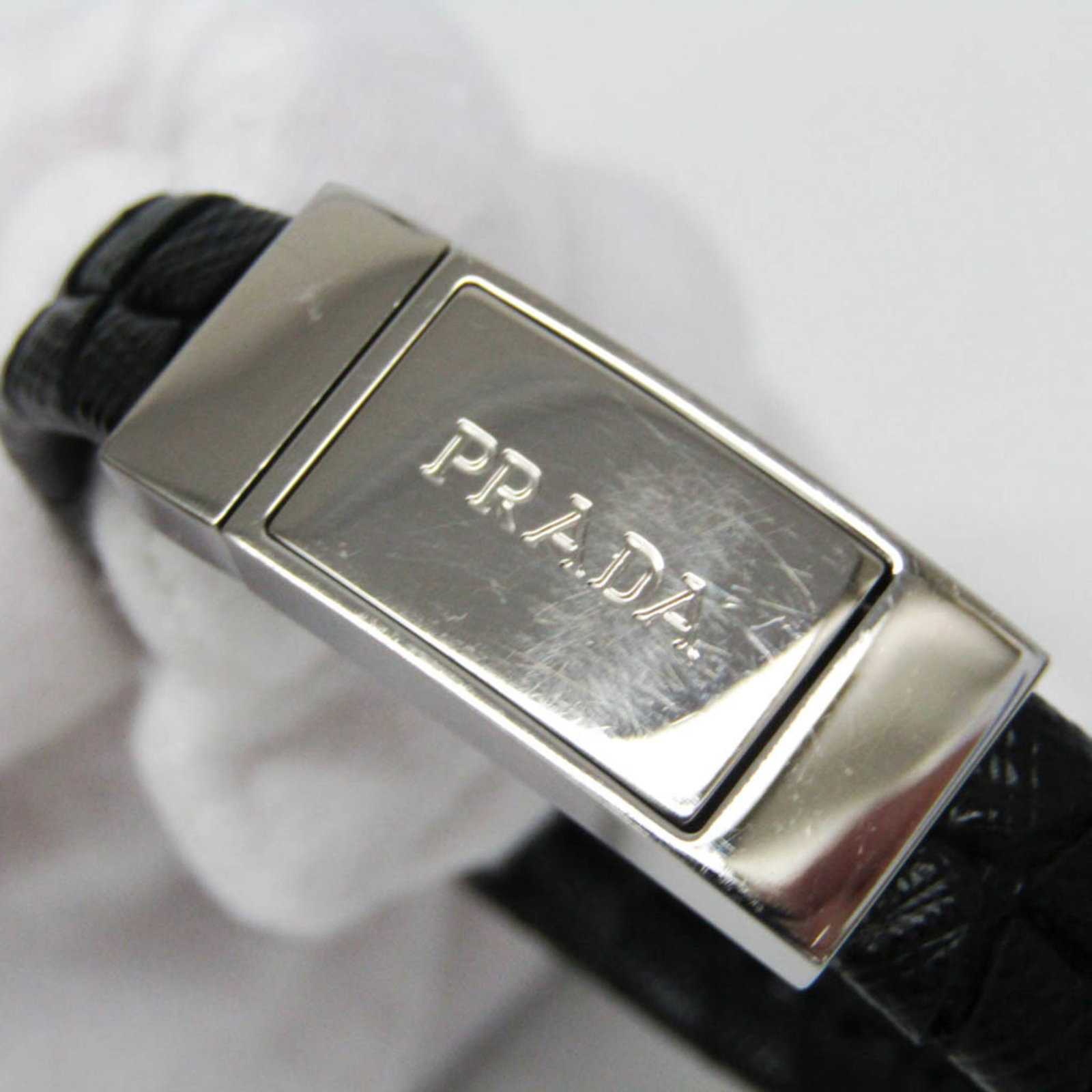 Leather Prada Bangle - 7