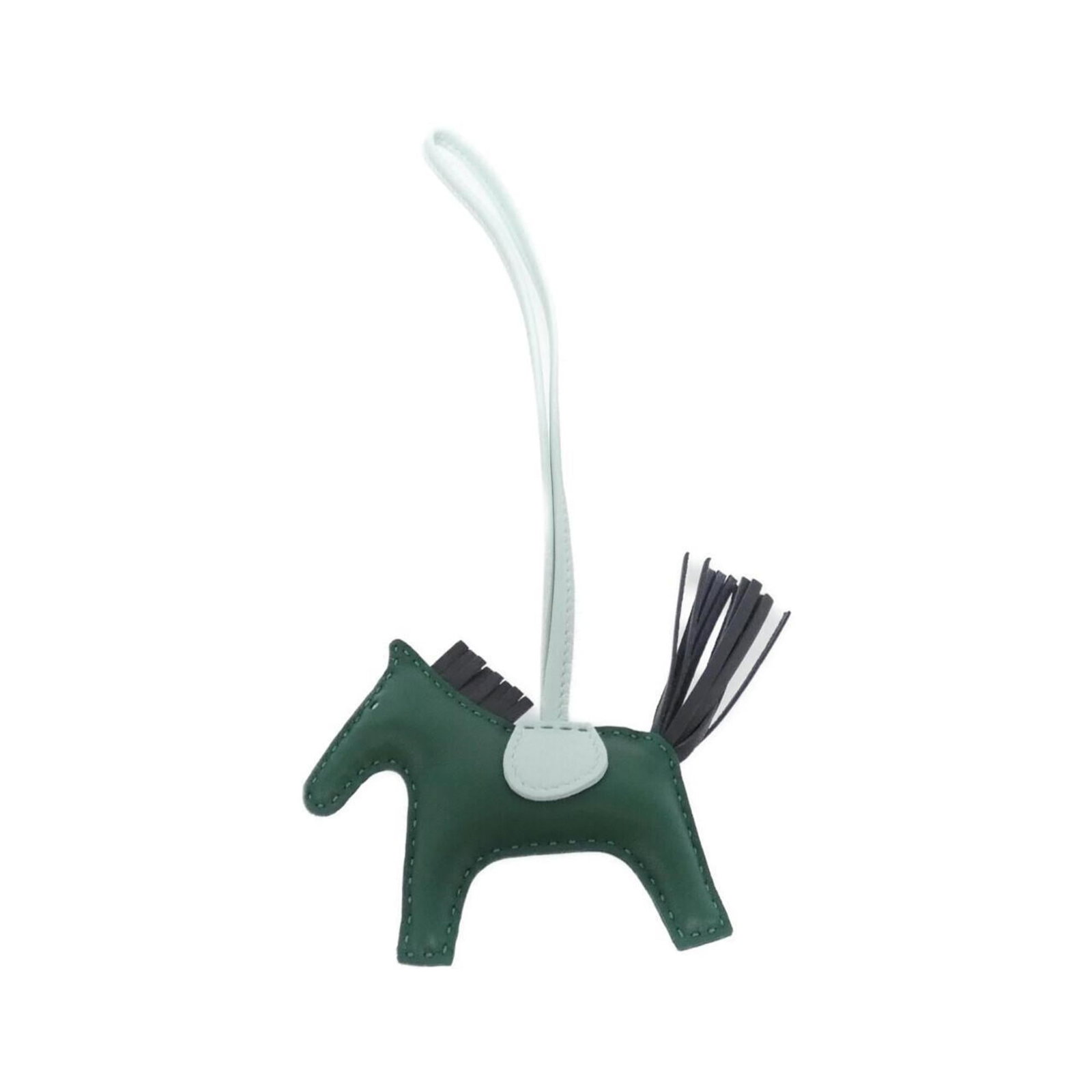 Hermes Handbag Charm Agneau Milo: Hermes Handbag Charm Agneau Milo Agneau Milo, the iconic material used in this Hermes Handbag Charm, offers a unique blend of style and sophistication. The Ardoise and Green color combination adds a