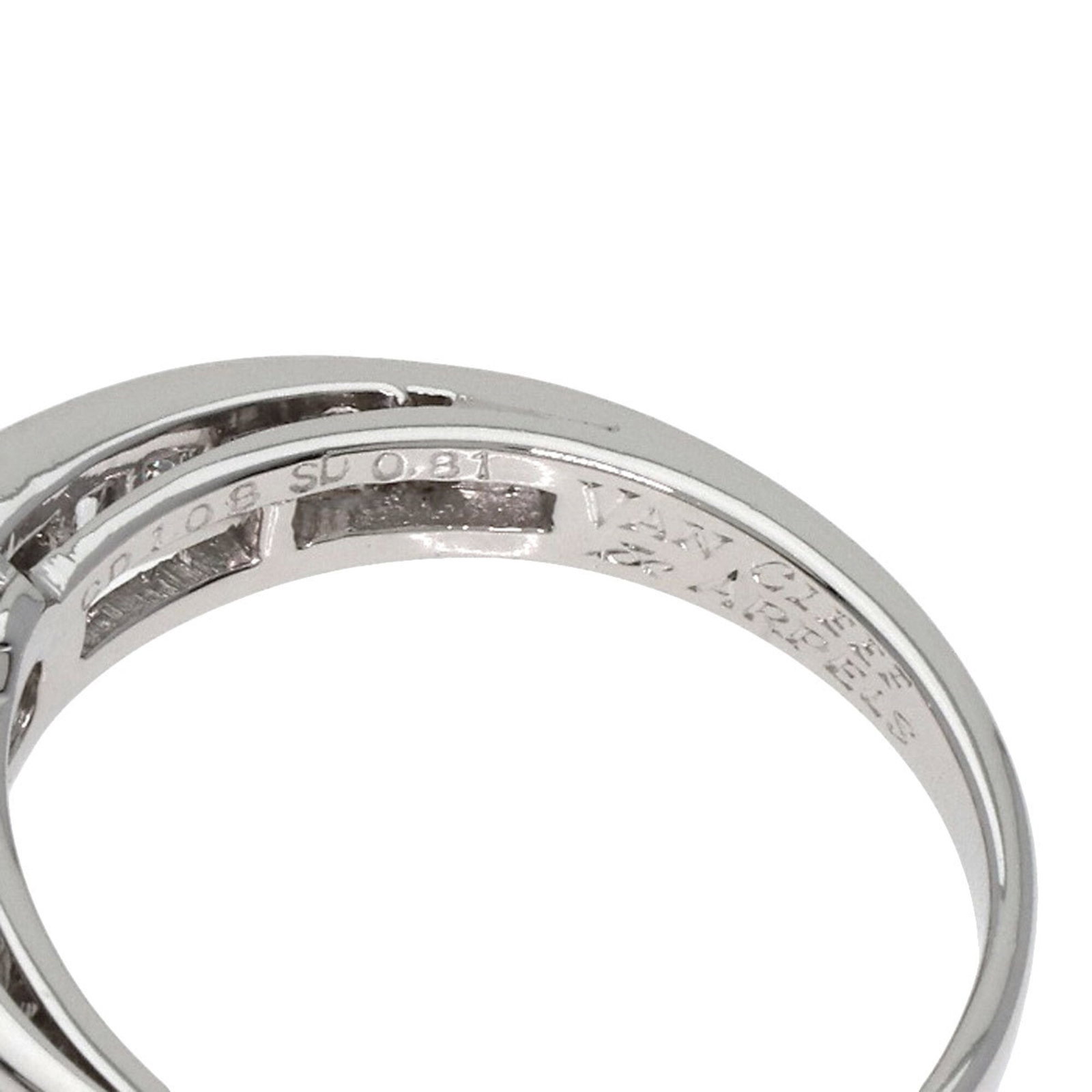 Arpels Band Platinum Ring Van Cleef - 5