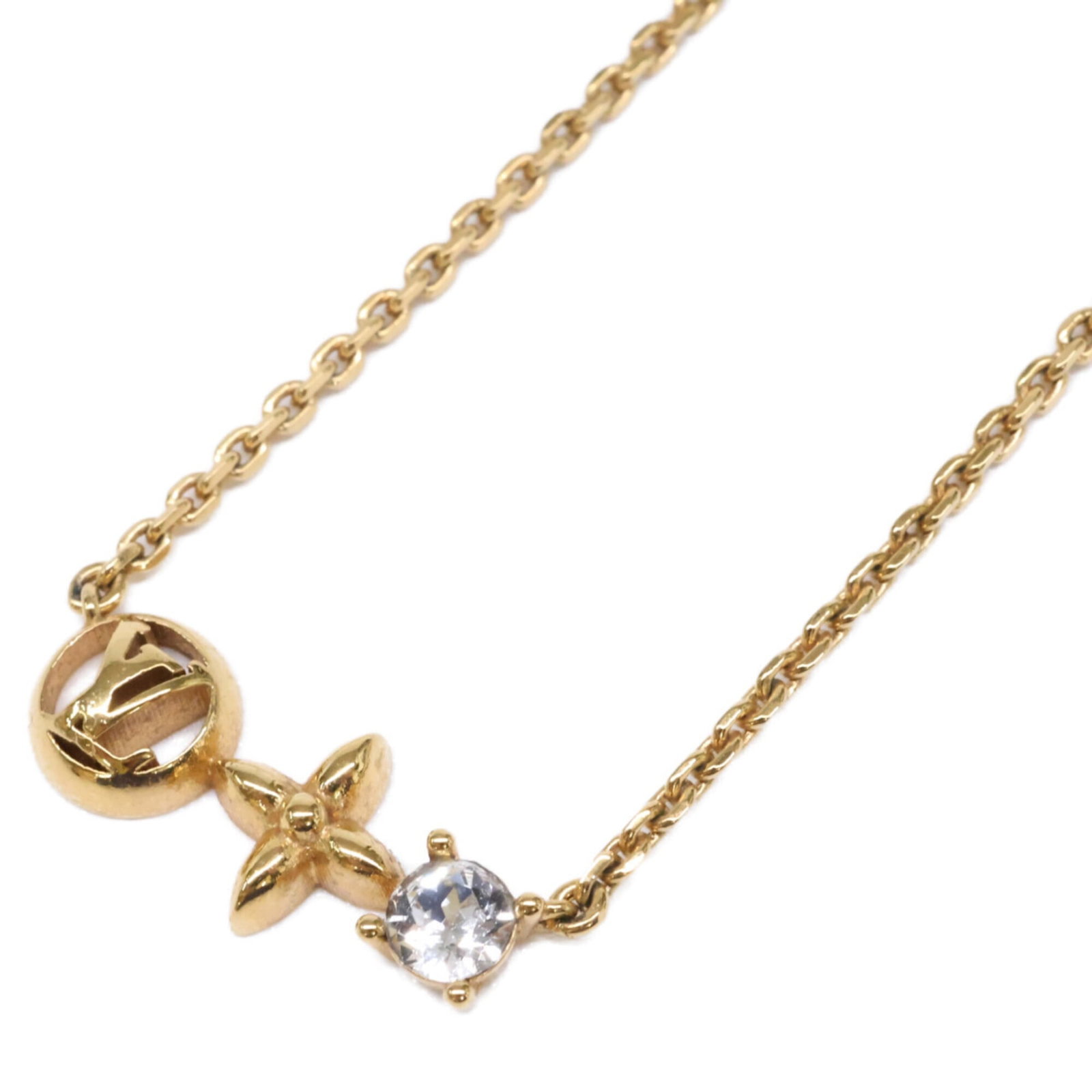 Louis Vuitton M00368 Petit Louis Necklace Gold Women'S: Louis Vuitton M00368 Petit Louis Necklace Gold Women'S Gold-plated Louis Vuitton M00368 Petit Louis Necklace for women, featuring a 6mm x 16mm pendant with a gold necklace circumference of 40.5 cm / 1