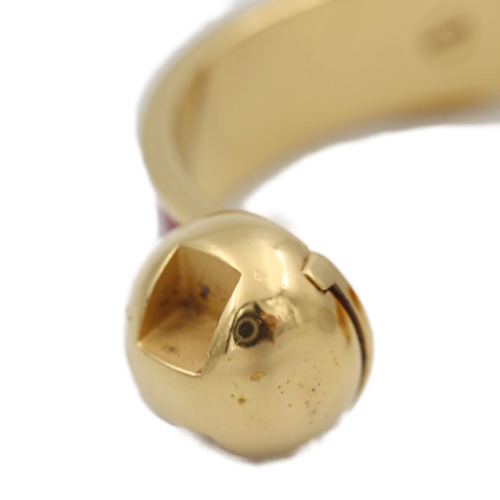 Metal leather bangle Hermes - 3
