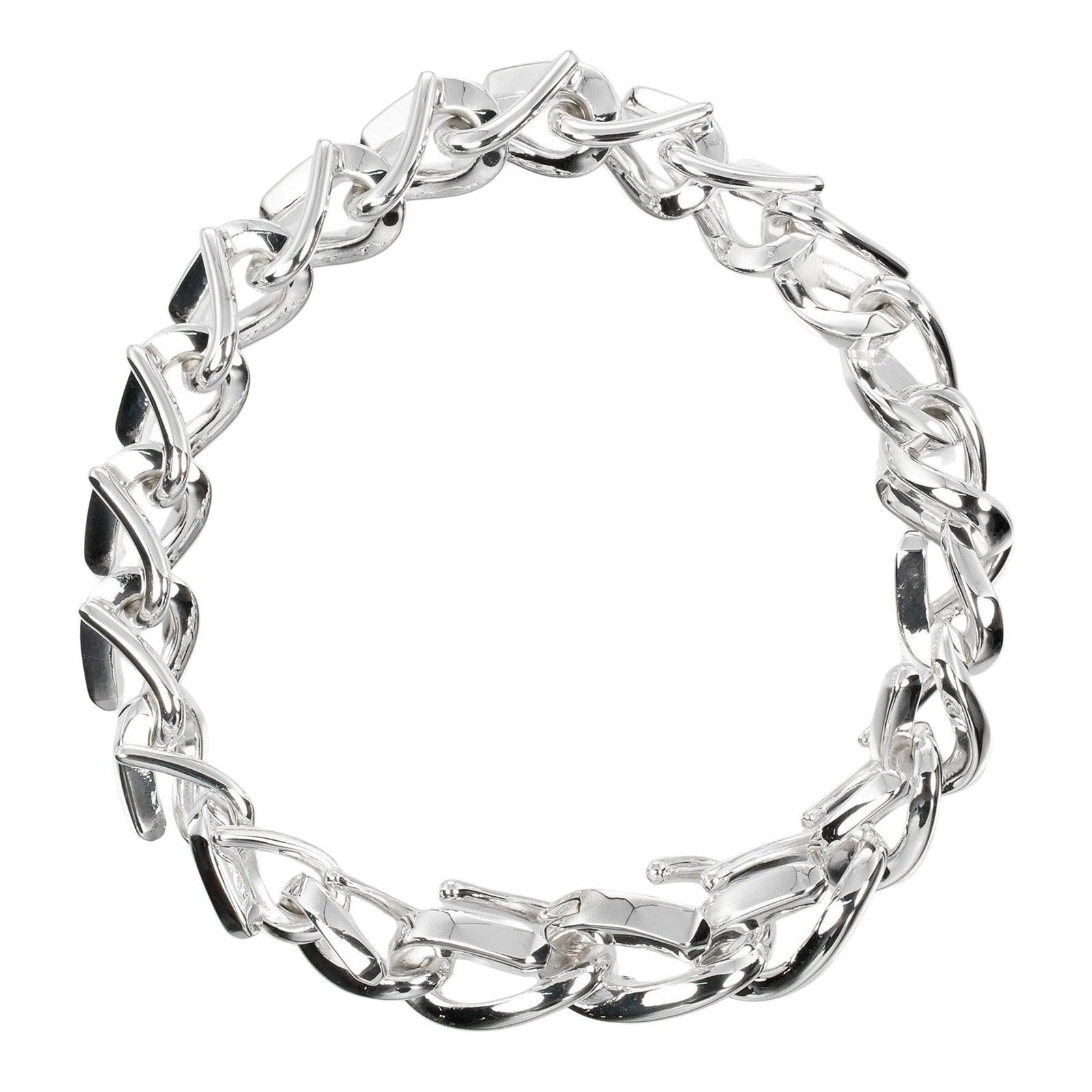 Charm Tiffany Bracelet 925 Silver: Charm Tiffany Bracelet 925 Silver Silver charm bracelet from Tiffany, made from 925 sterling silver, with a length of 17cm. The bracelet has some minor scratches and dirt, but remains in very good