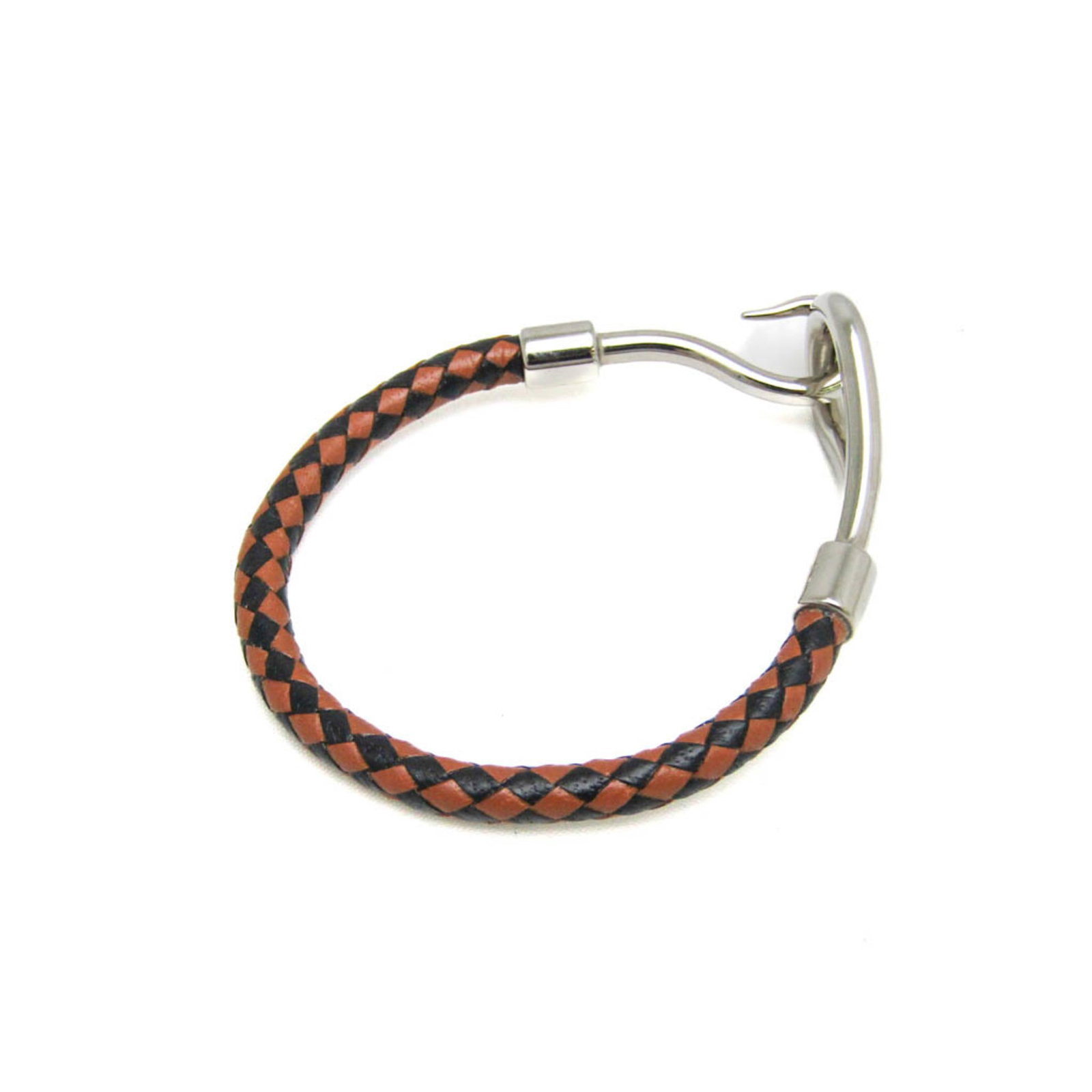Metal leather bangle Hermes - 2