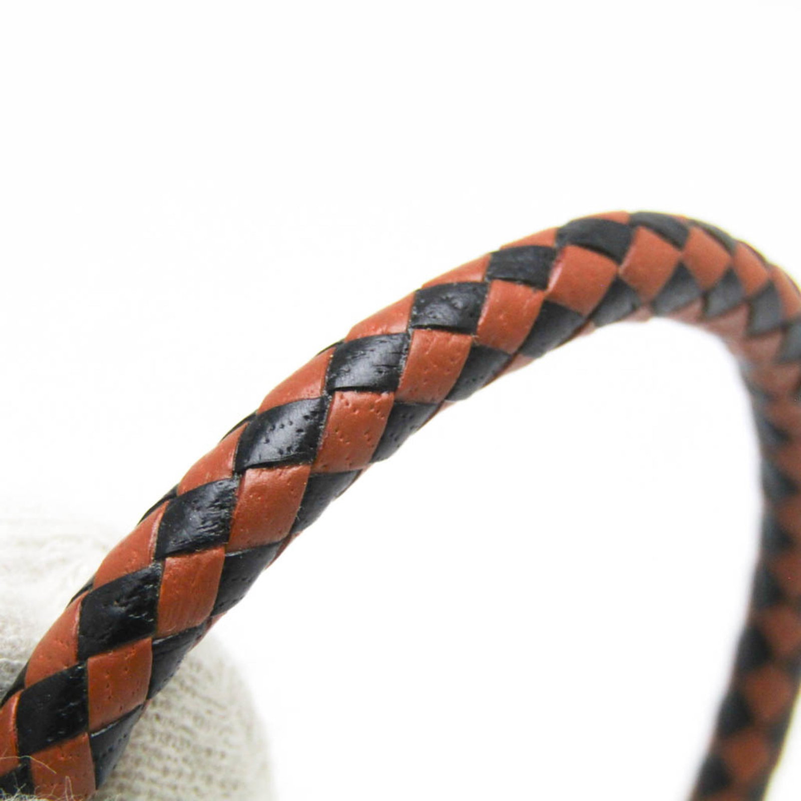 Metal leather bangle Hermes - 3