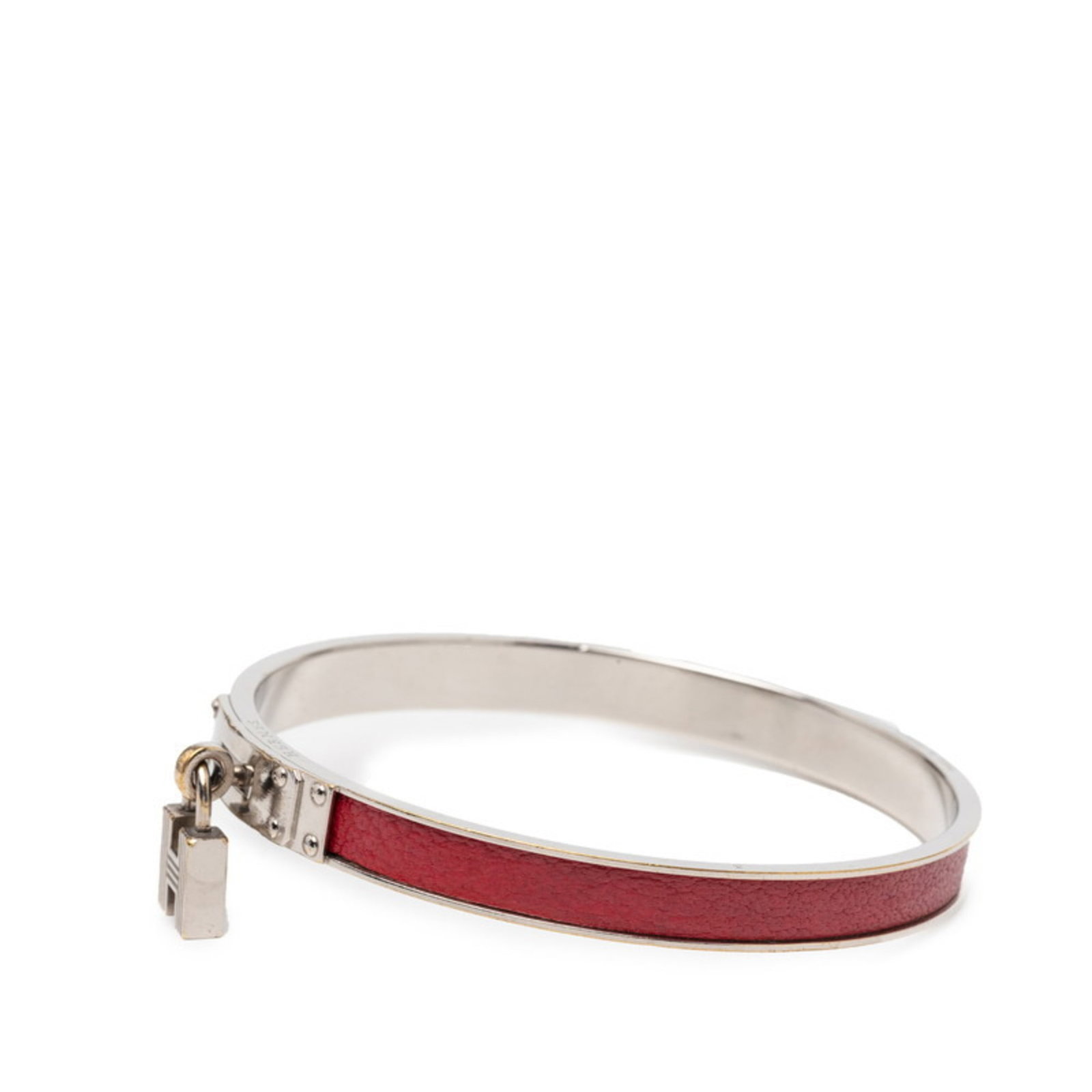 Metal leather bangle Hermes - 2