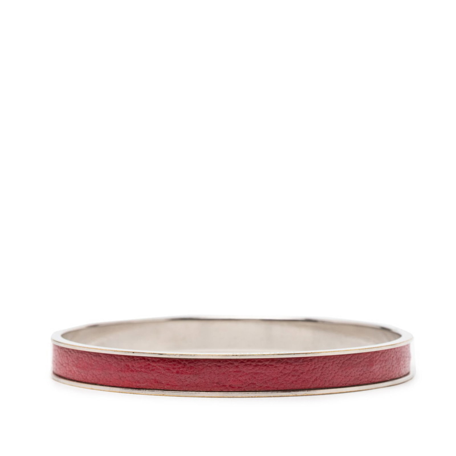 Metal leather bangle Hermes - 3