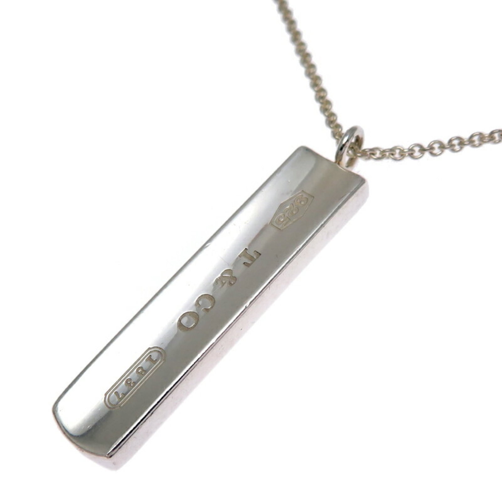 Tiffany Sv925 1837 Women'S And Men'S Necklace Silver 925: Tiffany Sv925 1837 Women'S And Men'S Necklace Silver 925 Silver 925 Tiffany Necklace with Classic Design. This silver necklace features a timeless design from the renowned brand, crafted from