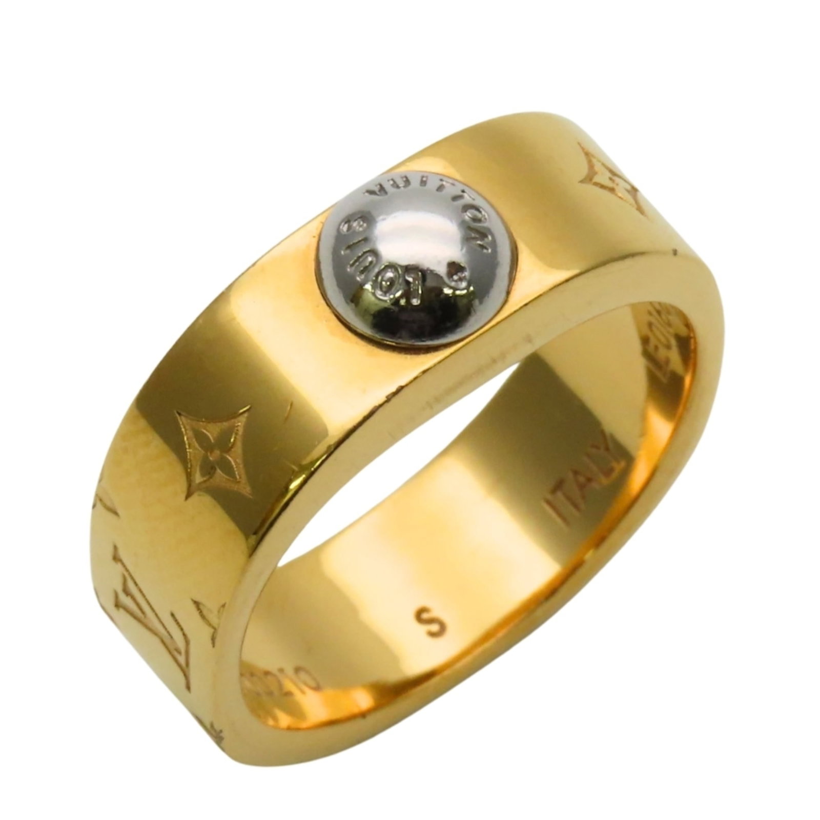 Louis Vuitton Band Ring Gold Plating Metal: Louis Vuitton Band Ring Gold Plating Metal Item Specifics: Brand: Louis Vuitton Type: Band Ring Gender: Women Color: Gold, Silver Material: Gold Plating, Metal Us Size: 5.5 Condition: Used