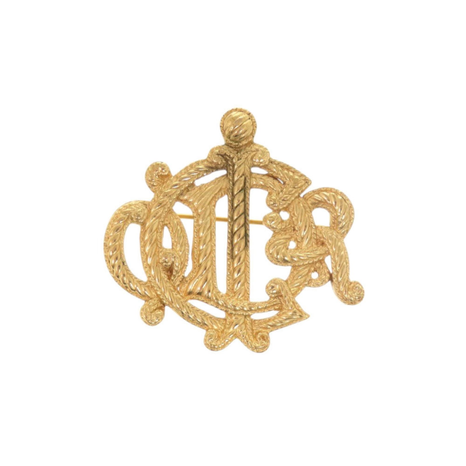Christian Dior Brooch Metal: Christian Dior Brooch Metal Gold Christian Dior Brooch with Traces of Usage. This brooch bears the signature of its creator and features a metal construction in gold, showcasing the luxury brand's