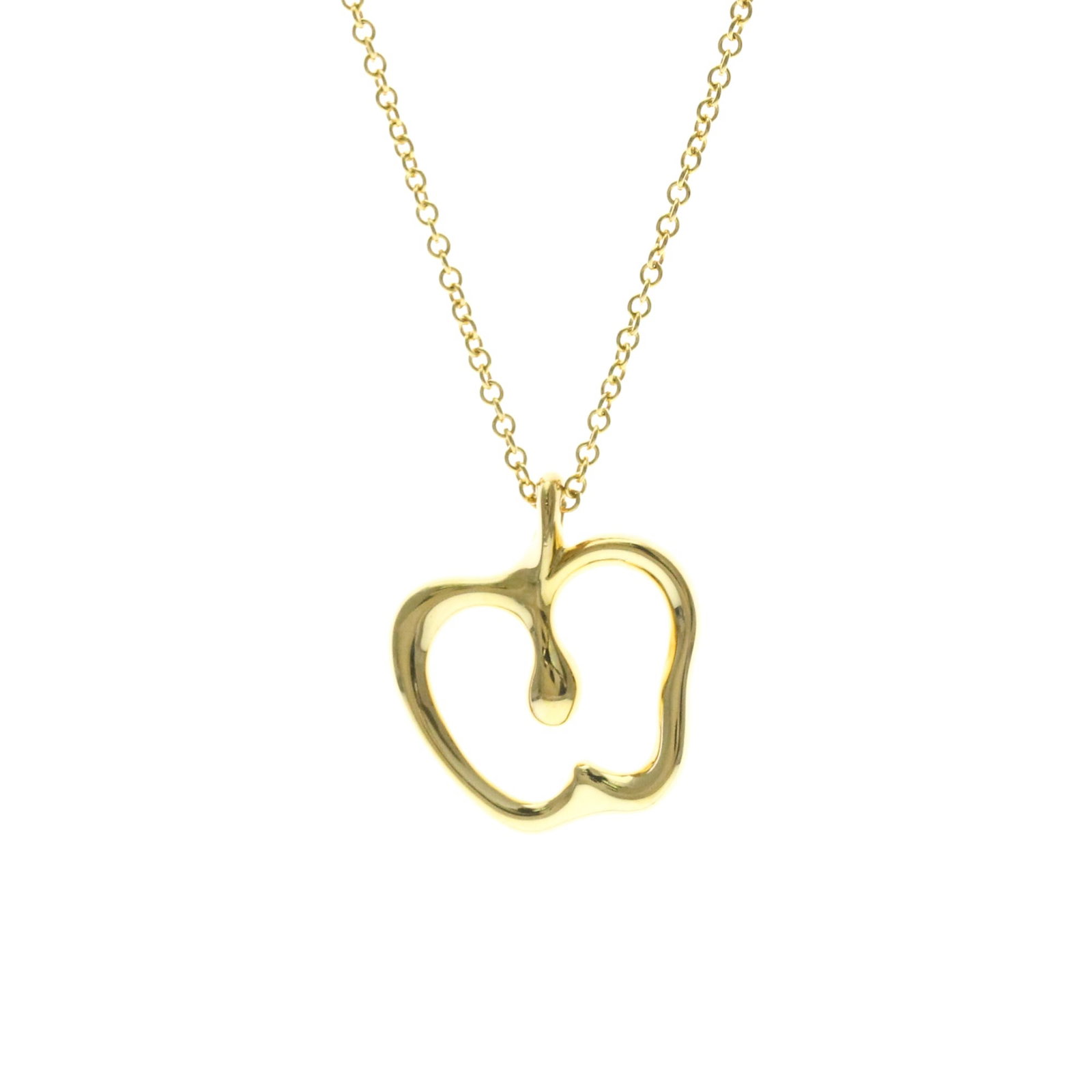 Tiffany Apple Yellow Gold (18K) No Stone Menwomen Fashion Pendant Necklace (Gold): Tiffany Apple Yellow Gold (18K) No Stone Menwomen Fashion Pendant Necklace (Gold) Yellow gold (18K) pendant necklace with a sleek, fashion-forward design. This no-stone men's and women's piece