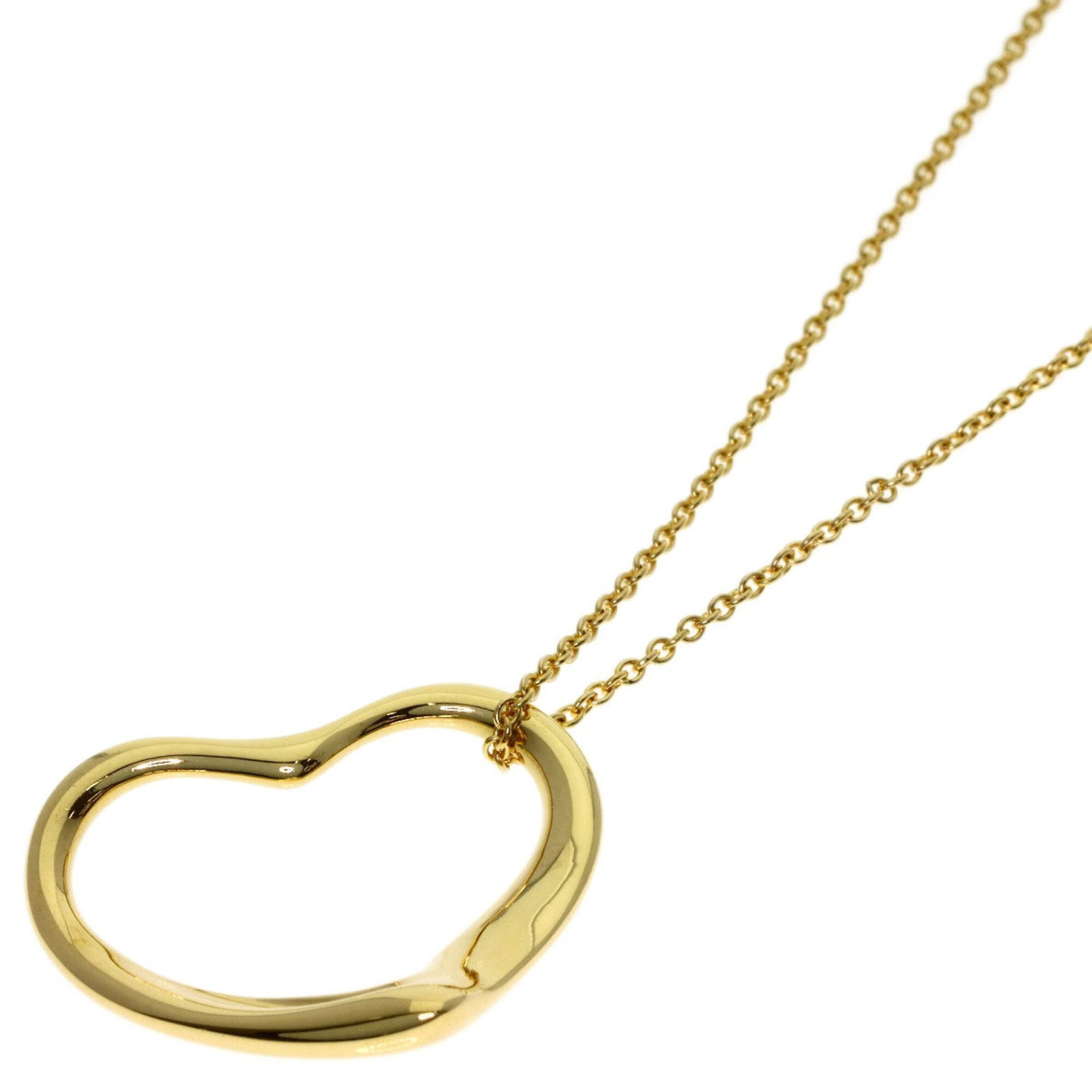 Women's yellow gold heart necklace by Tiffany & Co.: Women's yellow gold heart necklace by Tiffany & Co. Yellow gold heart necklace by Tiffany & Co. features 18K yellow gold construction, with a nice condition and hardly any traces of usage. The