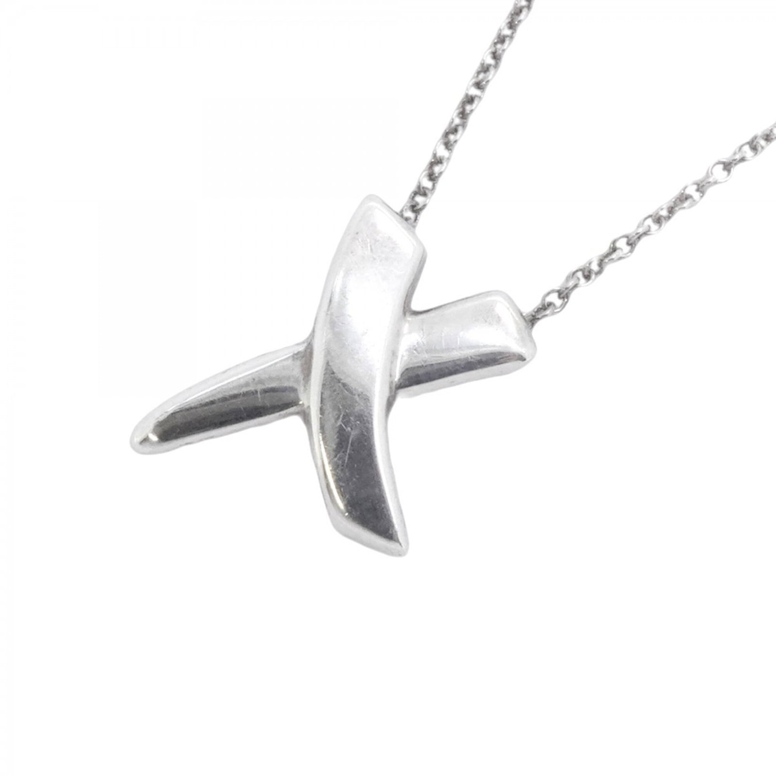 Sterling Silver 925 Kiss Necklace for Women by Tiffany & Co: Sterling Silver 925 Kiss Necklace for Women by Tiffany & Co Sterling Silver 925 Kiss Necklace for Women by Tiffany & Co - A timeless piece featuring the iconic Tiffany & Co. design, this sterling