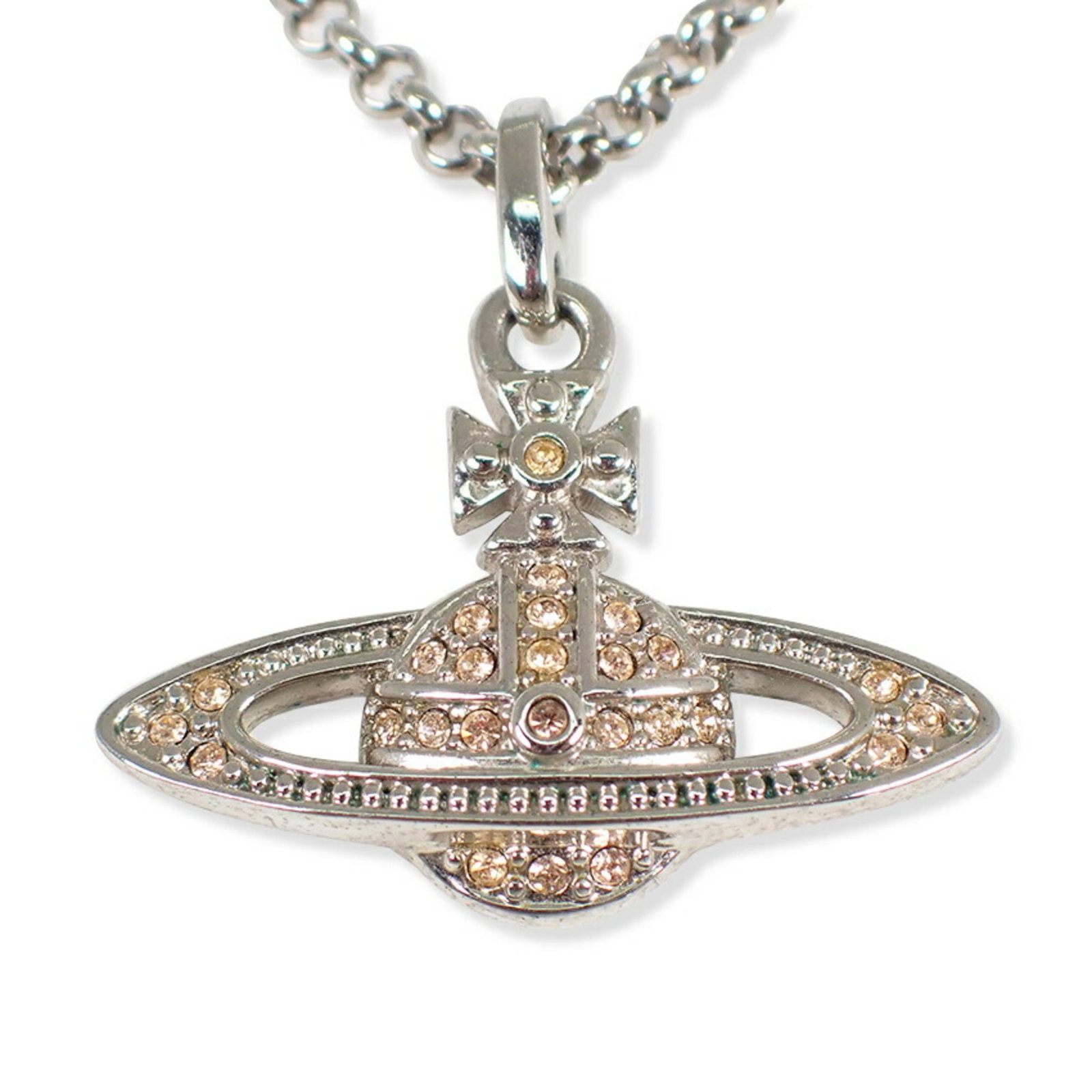 Vivienne Westwood Pendant Orb Necklace: Vivienne Westwood Pendant Orb Necklace Item Specifics: Brand: Vivienne Westwood Necklace Type: Necklace Gender: Women Neck Circumference: 50 cm / 19.68'' Pendant Size: 20.4mm x 26.8mm / 0.8'' x