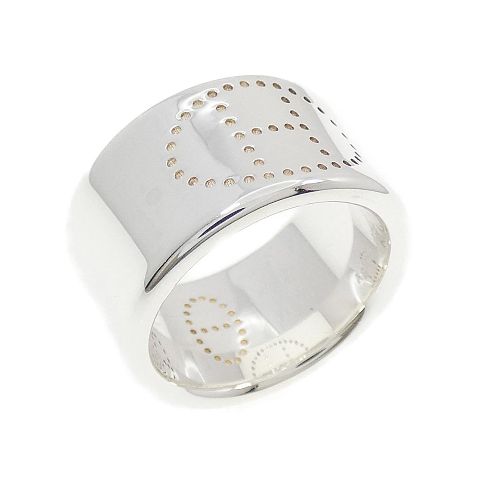 Ring Hermes Silver Band 925: Ring Hermes Silver Band 925 Silver band ring from Hermes, made from high-quality silver (925), featuring a sleek and modern design. This used item shows hardly any signs of wear and is in like-new