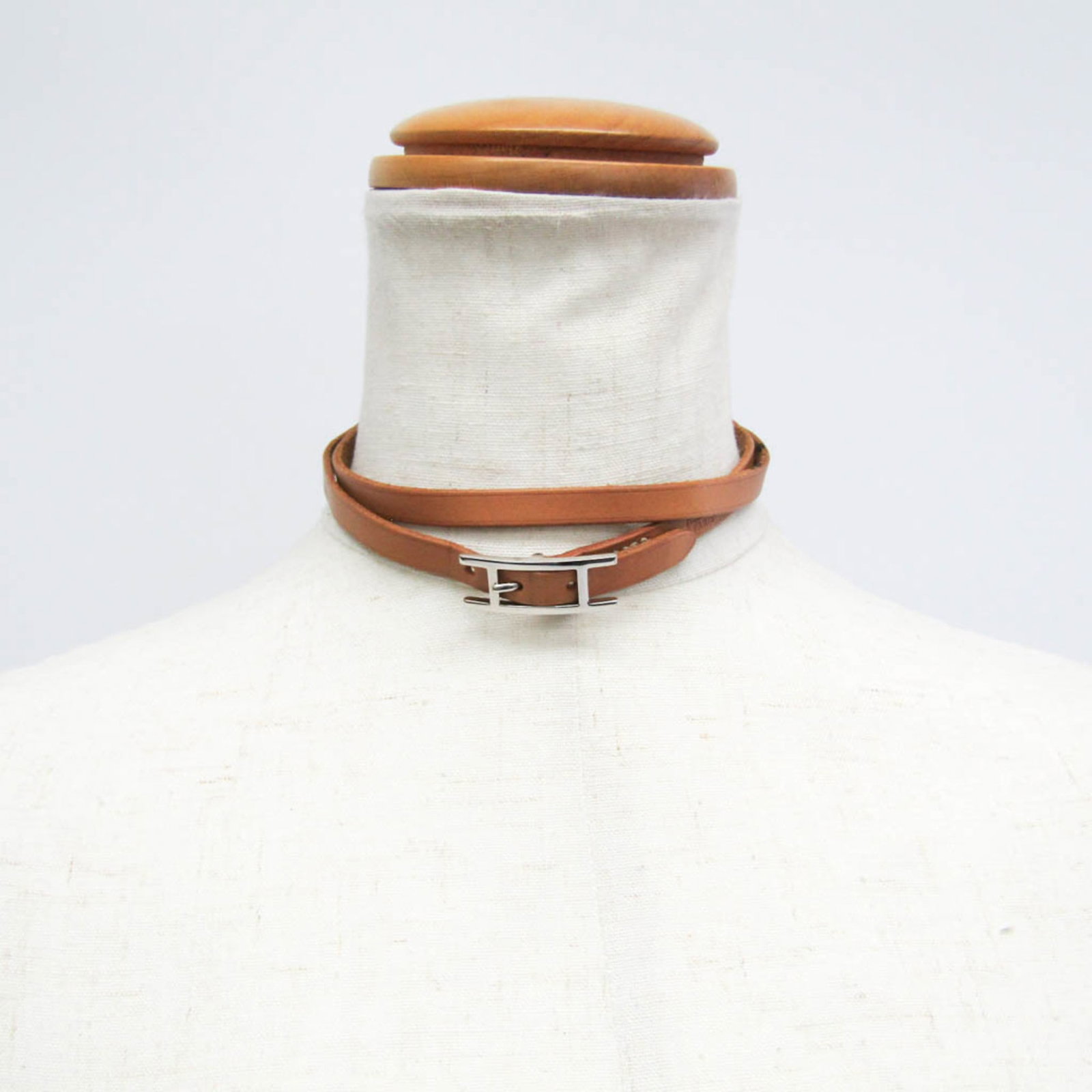 Metal leather bangle Hermes - 10