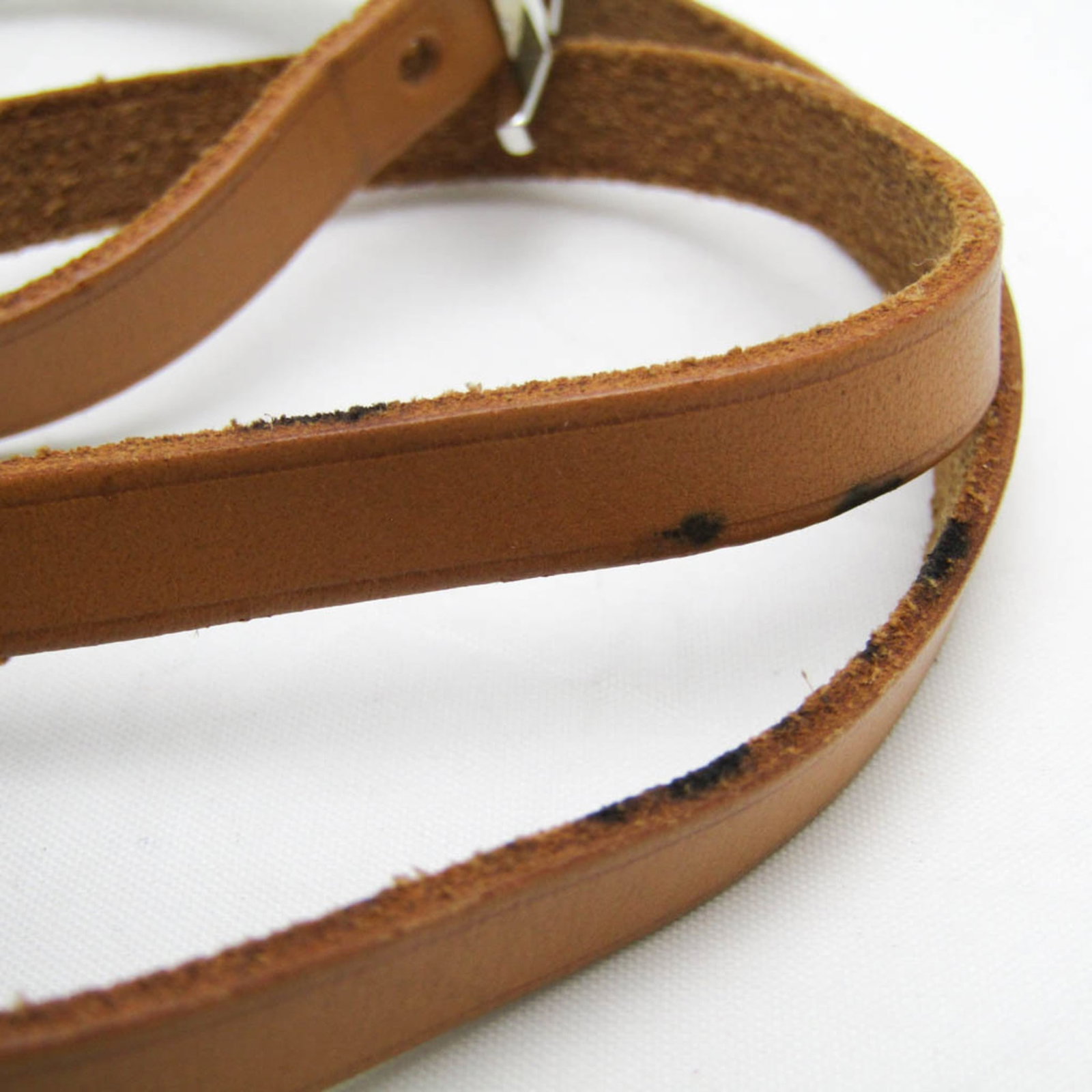 Metal leather bangle Hermes - 4