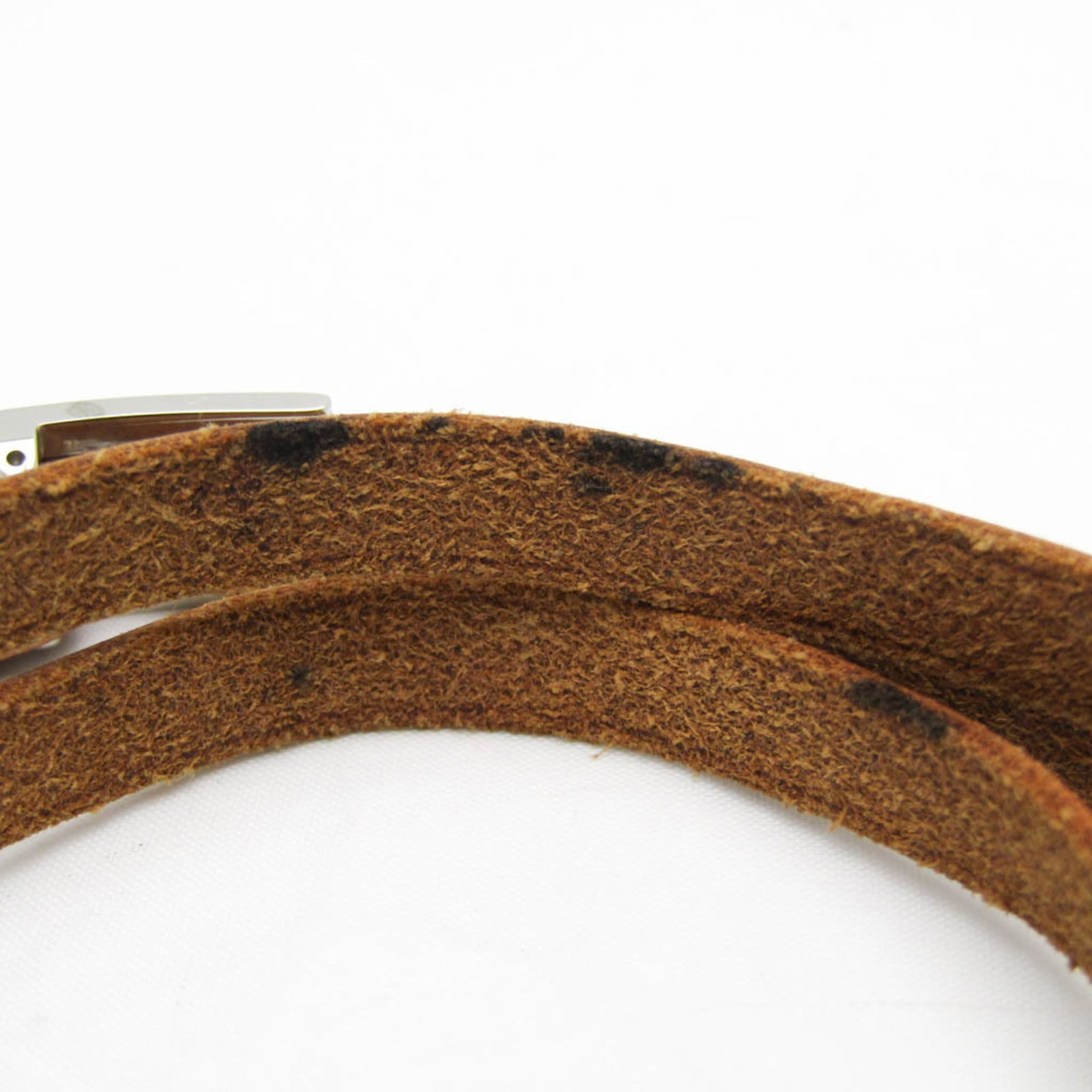 Metal leather bangle Hermes - 5
