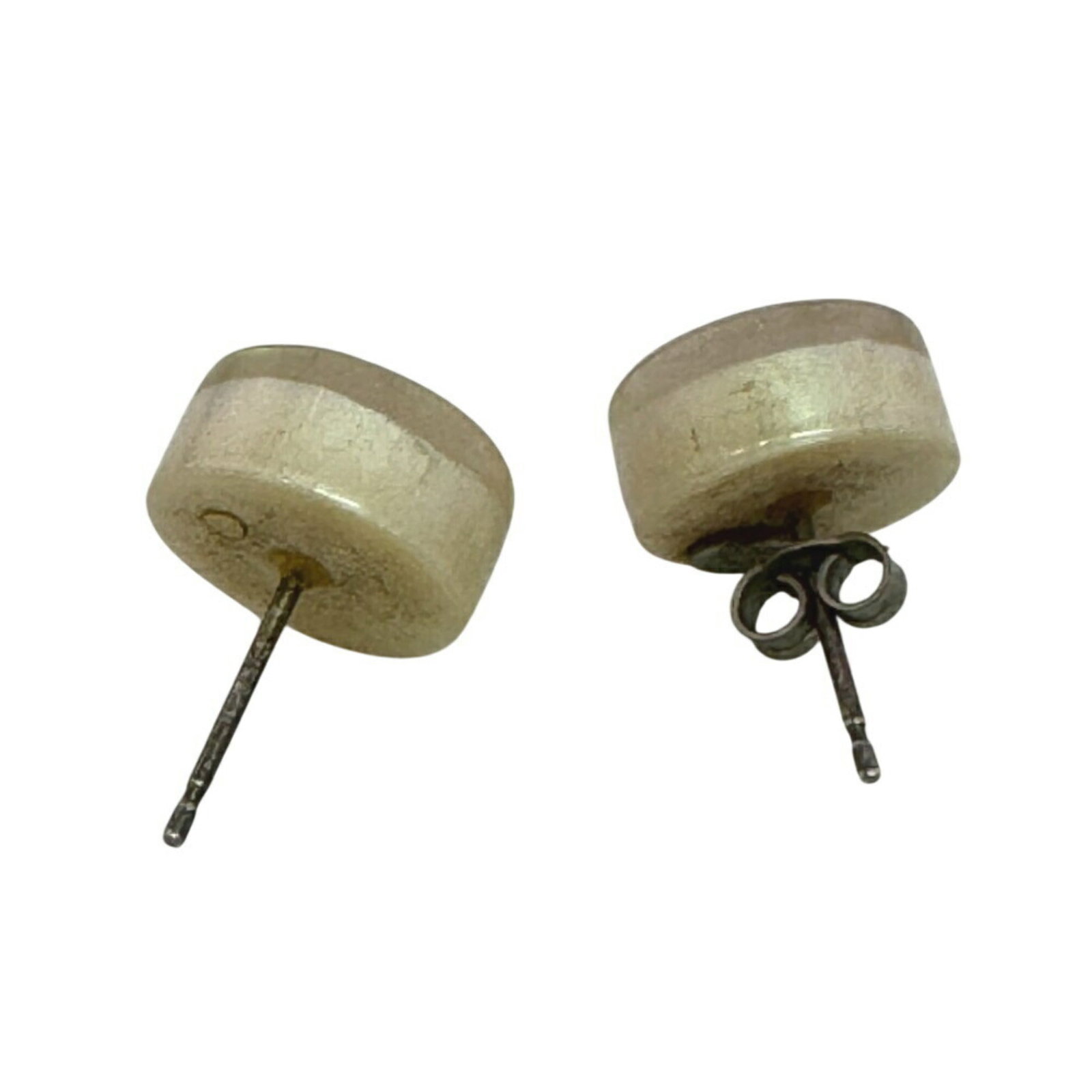 Coco Chanel Mark White Earrings - 2