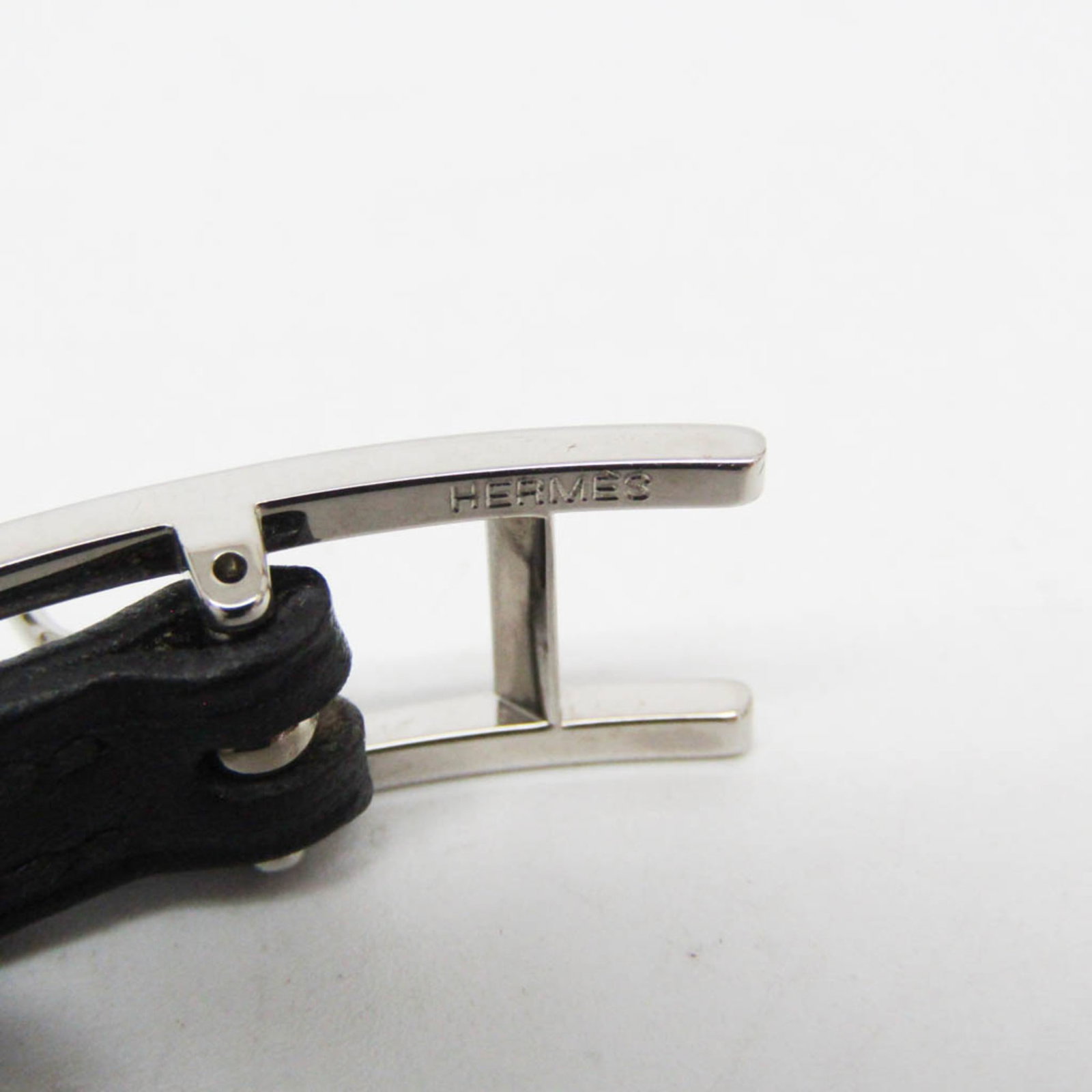 Metal leather bangle Hermes - 6