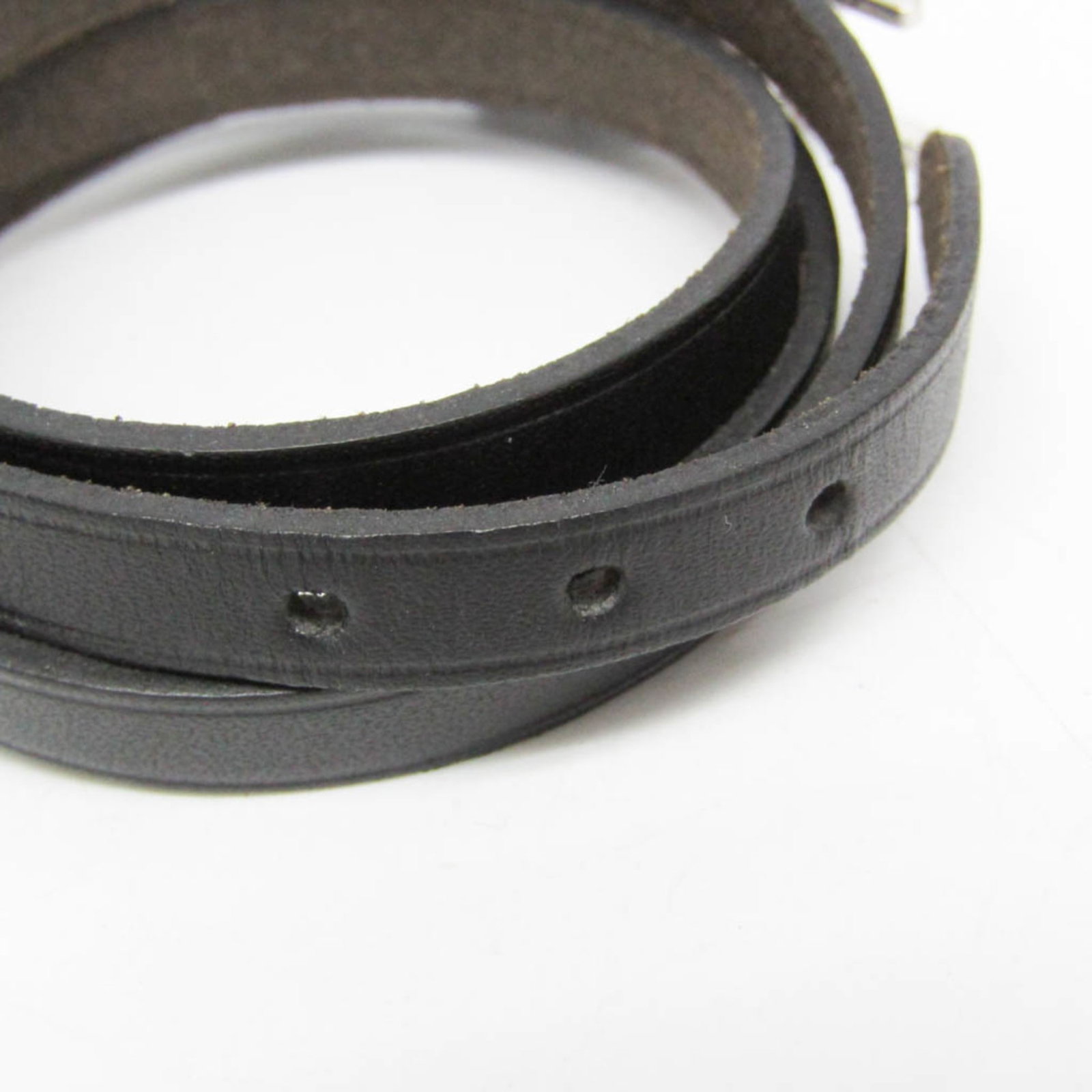 Metal leather bangle Hermes - 8