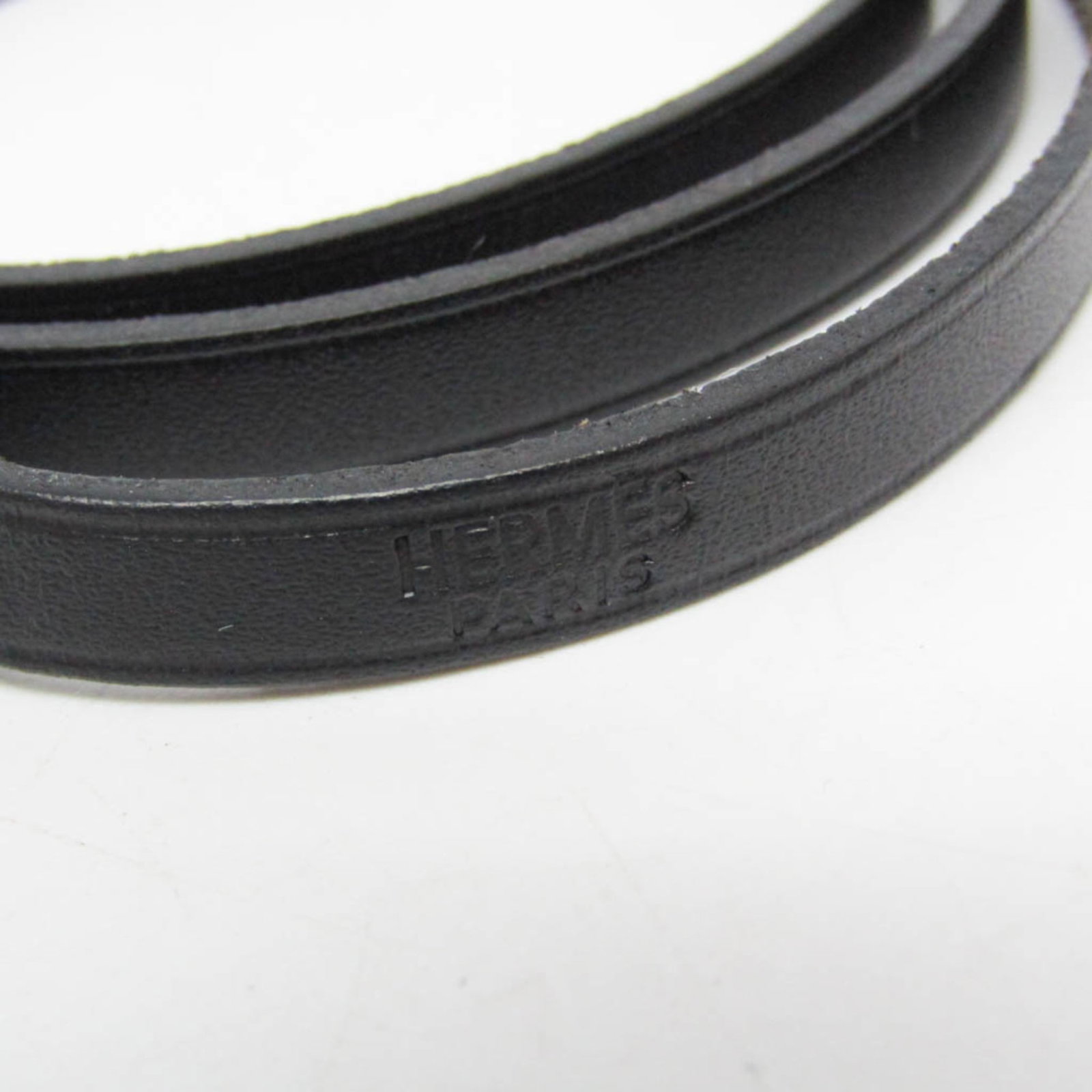 Metal leather bangle Hermes - 9