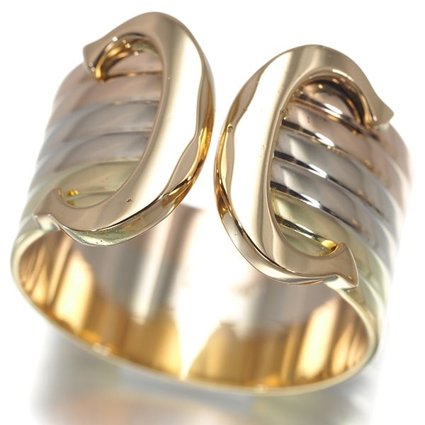 Cartier Ring 2C Double C C2 3Color Lm Eu53 18K Yg/ Wg/ Rg: Cartier Ring 2C Double C C2 3Color Lm Eu53 18K Yg/ Wg/ Rg Item Specifics: Brand: Cartier Metal: Multi-Tone Gold Metal Purity: 18k Type: Ring Main Stone: No Stone Collection: Double C de Cartier Main