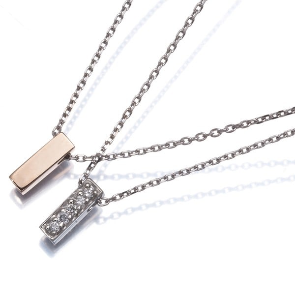 Vendome Necklace Diamond 2-Strand 18K Rg/ 18K 750 White Gold/ Pt 900: Vendome Necklace Diamond 2-Strand 18K Rg/ 18K 750 White Gold/ Pt 900 Vendome Necklace features a natural diamond pendant set in 18k rose gold. The necklace boasts a striking two-strand design, showcas