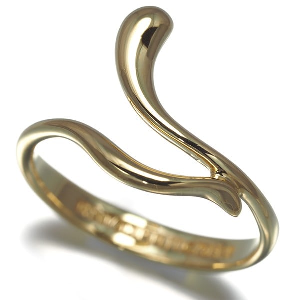 Us5 18K Yg Freeform Teardrop Ring Tiffany&Co: Us5 18K Yg Freeform Teardrop Ring Tiffany&Co Yellow Gold Teardrop Ring by Elsa Peretti from Tiffany & Co. features an 18k metal design with no main stone, making it a sleek and modern choice. The ring
