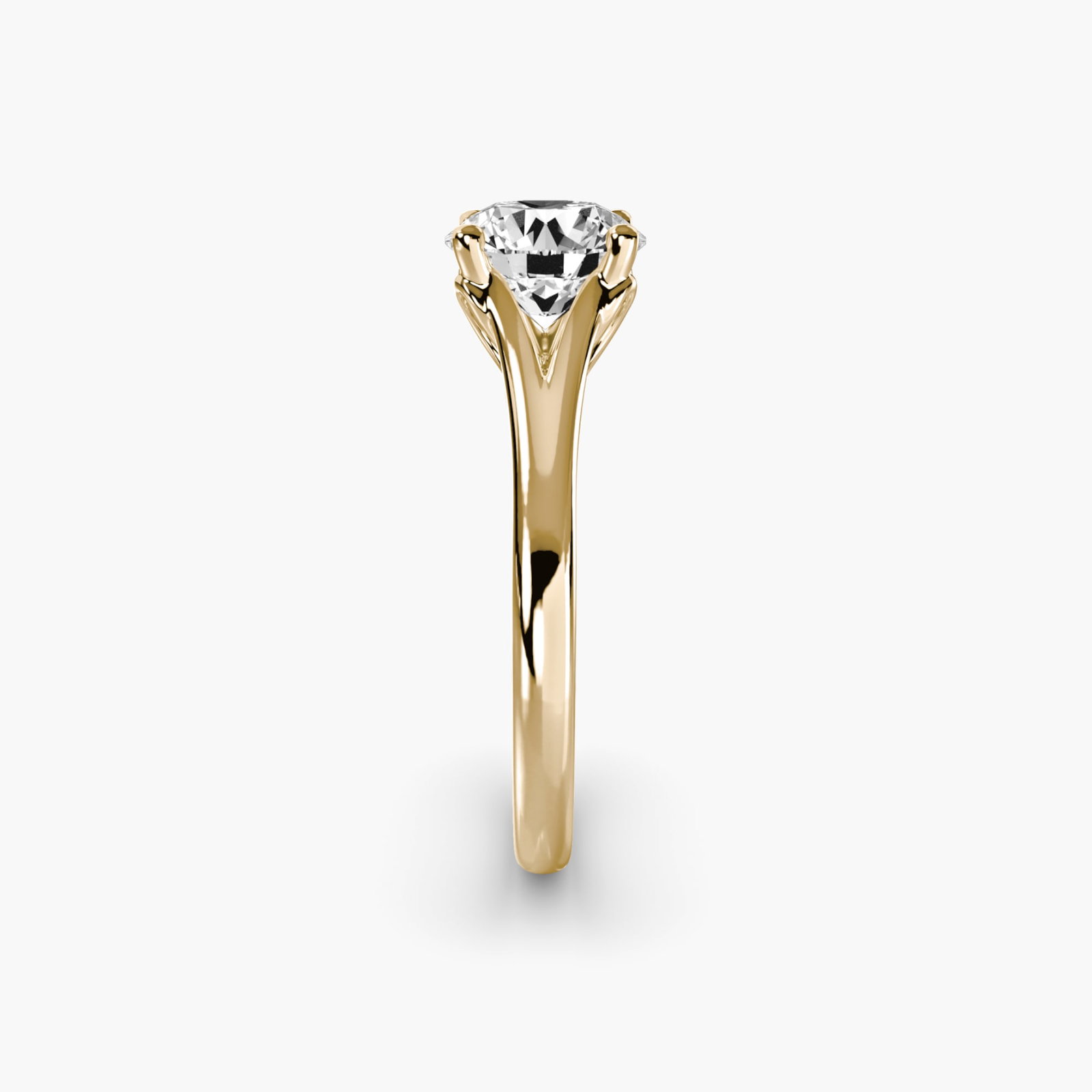 Solitaire Round 18Kt Yellow Gold Ring Setting - 3