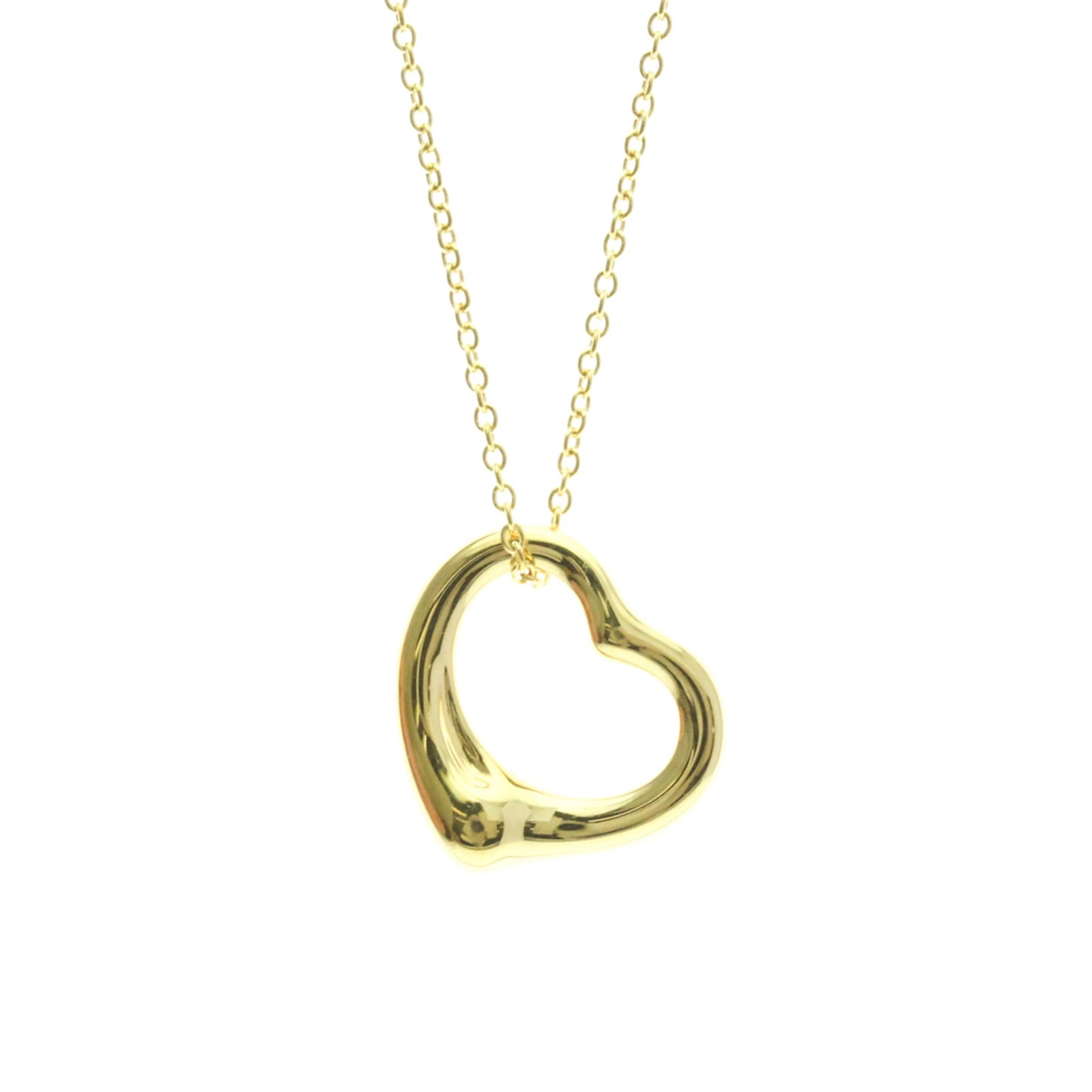 Tiffany Open Heart Yellow Gold (18K) No Stone Menwomen Fashion Pendant Necklace (Gold): Tiffany Open Heart Yellow Gold (18K) No Stone Menwomen Fashion Pendant Necklace (Gold) Tiffany's iconic Open Heart design in 18K yellow gold, a timeless fashion pendant necklace perfect for adding a t