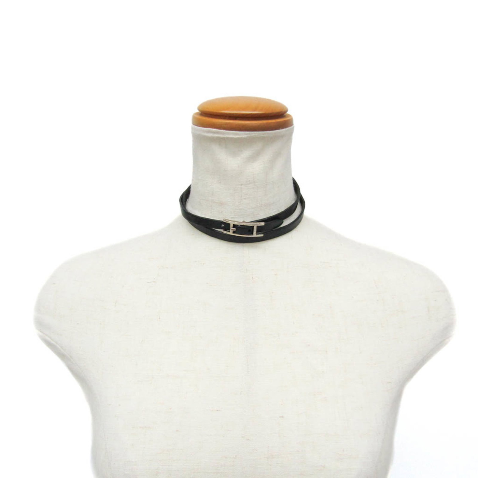 Metal leather bangle Hermes - 11