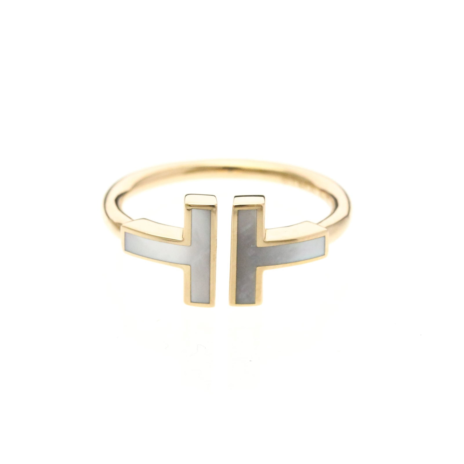 Pink Gold Ring Band Tiffany: Pink Gold Ring Band Tiffany Pink Gold Ring Band Tiffany features an elegant design with Mother Of Pearl stone, crafted from high-quality pink gold (18K) metal. This fashion band ring boasts a slender 