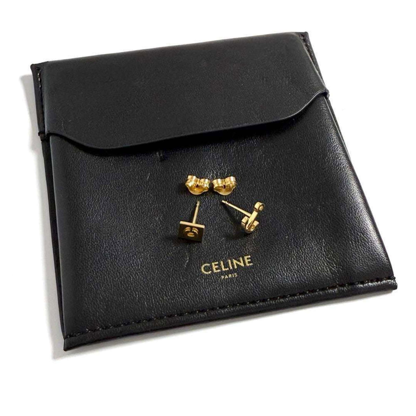 Celine Stud Metal Earrings - 10