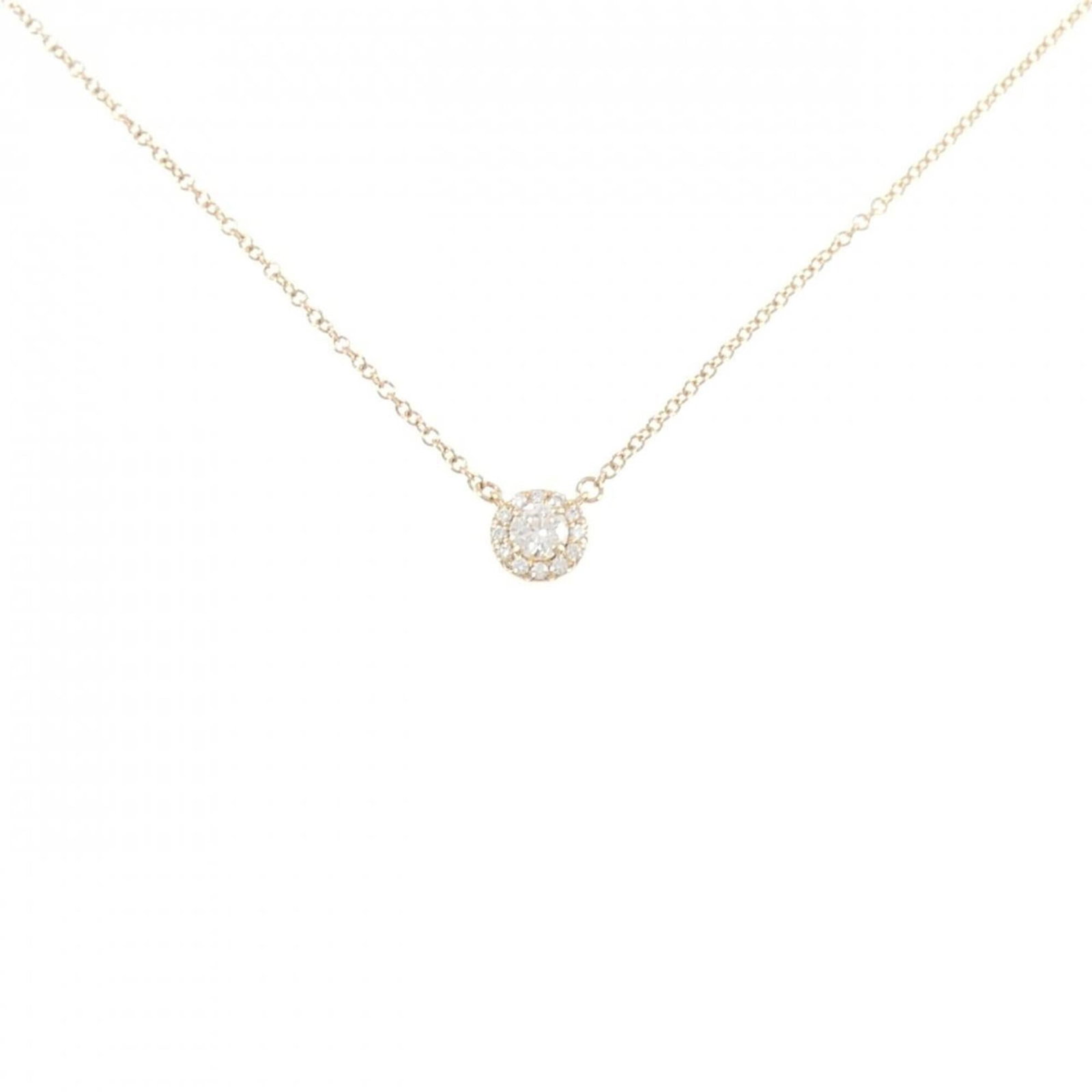 Soleste Necklace Tiffany: Soleste Necklace Tiffany Pink Gold (18K) Tiffany Necklace with Diamond Pendant. This elegant necklace features a 1.8g diamond pendant set in pink gold, suspended from a 41 cm chain. With its classic