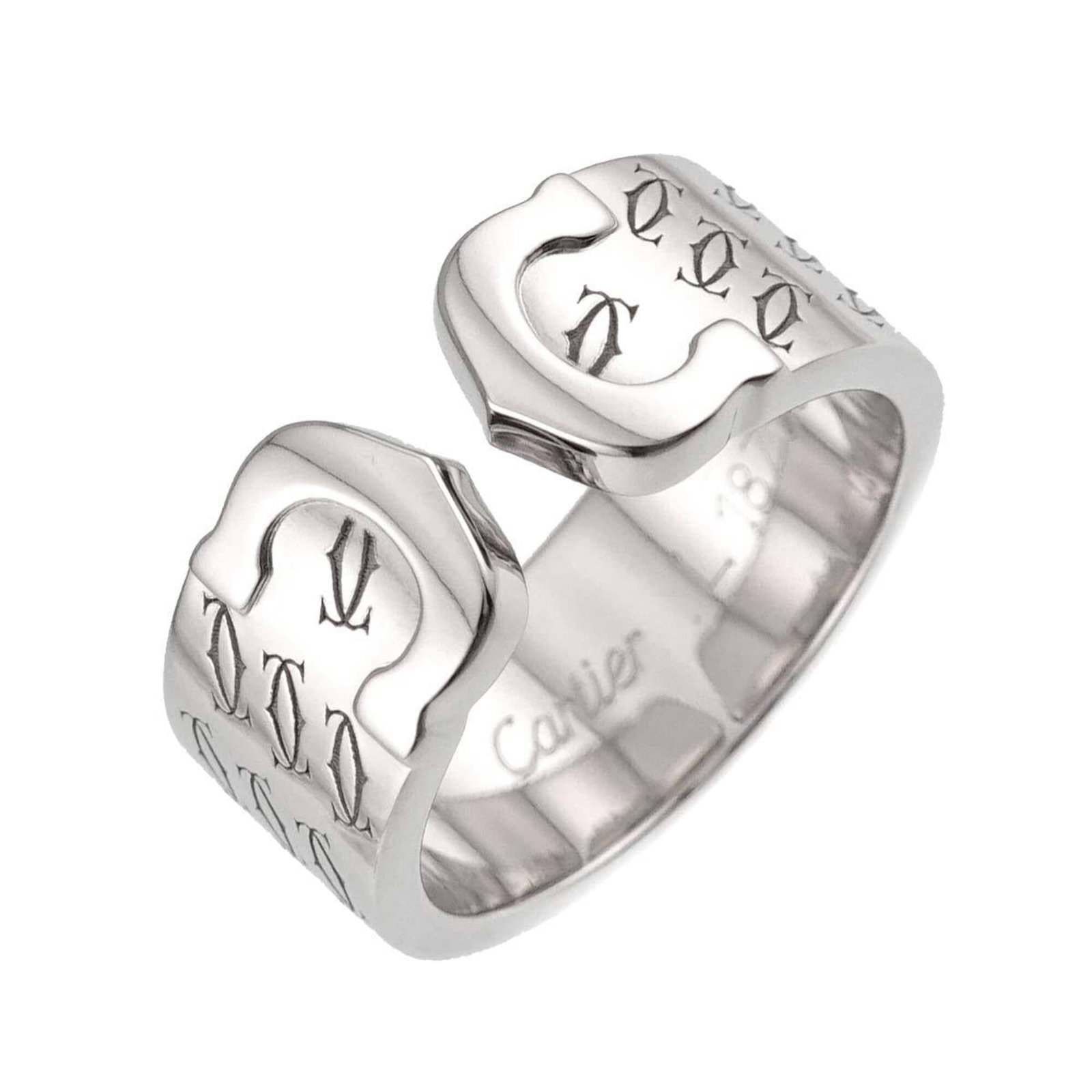 White Gold Cartier Band Ring 18K: White Gold Cartier Band Ring 18K White Gold Cartier Band Ring 18K features a sleek and sophisticated design, showcasing the luxury brand's signature style. Made from high-quality 18K white gold, this 