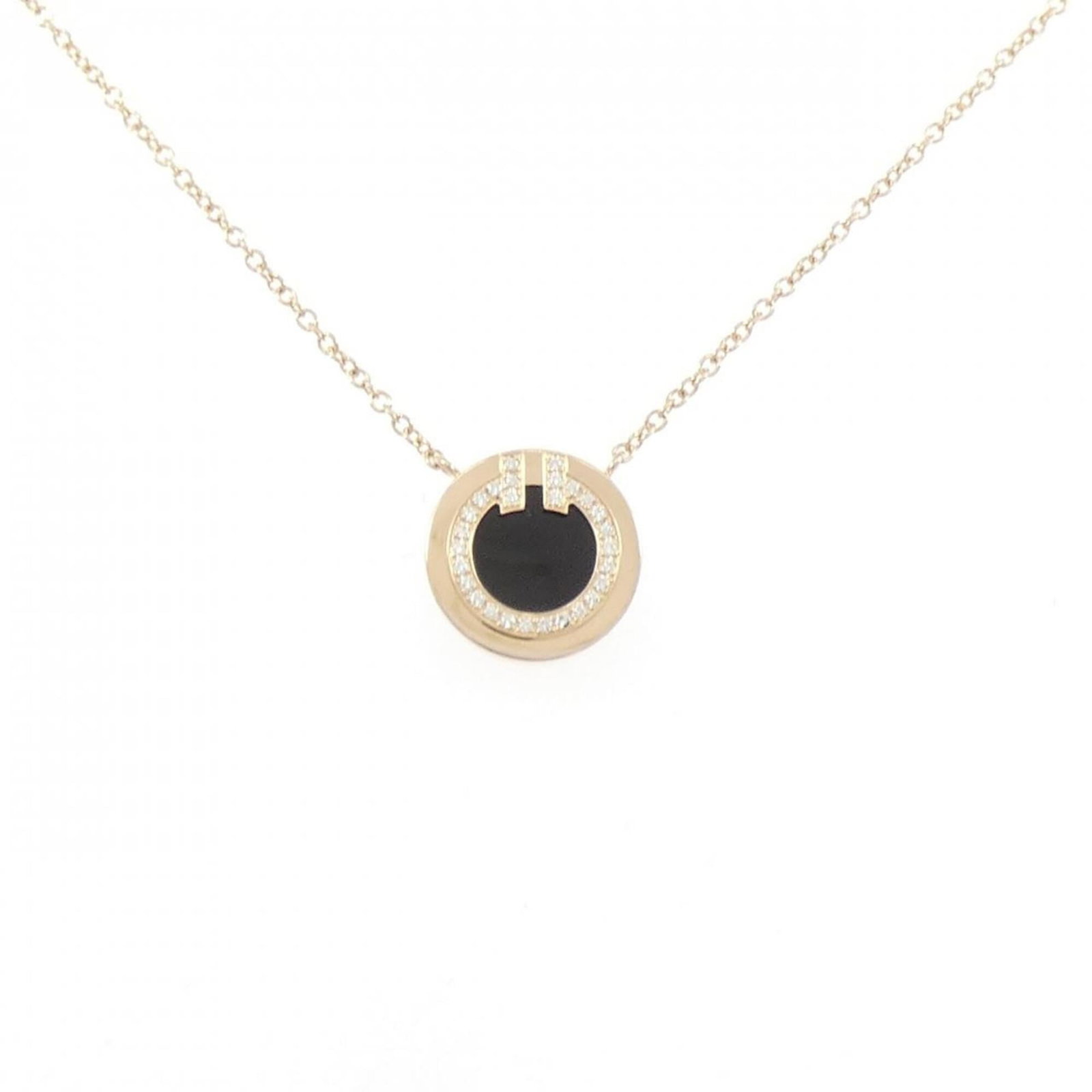 Circle small Tiffany necklace: Circle small Tiffany necklace Small Circle Pink Gold (18K) Tiffany Necklace. This 18k pink gold necklace features a small circle pendant, measuring 10.8mm in diameter. With a adjustable neck circumfer