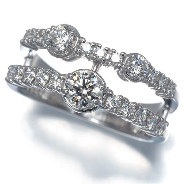 Tasaki Ring Diamond 0.51Ct/ 0.39Ct Us6.5-6.75 18K 750 White Gold (1 of 5)