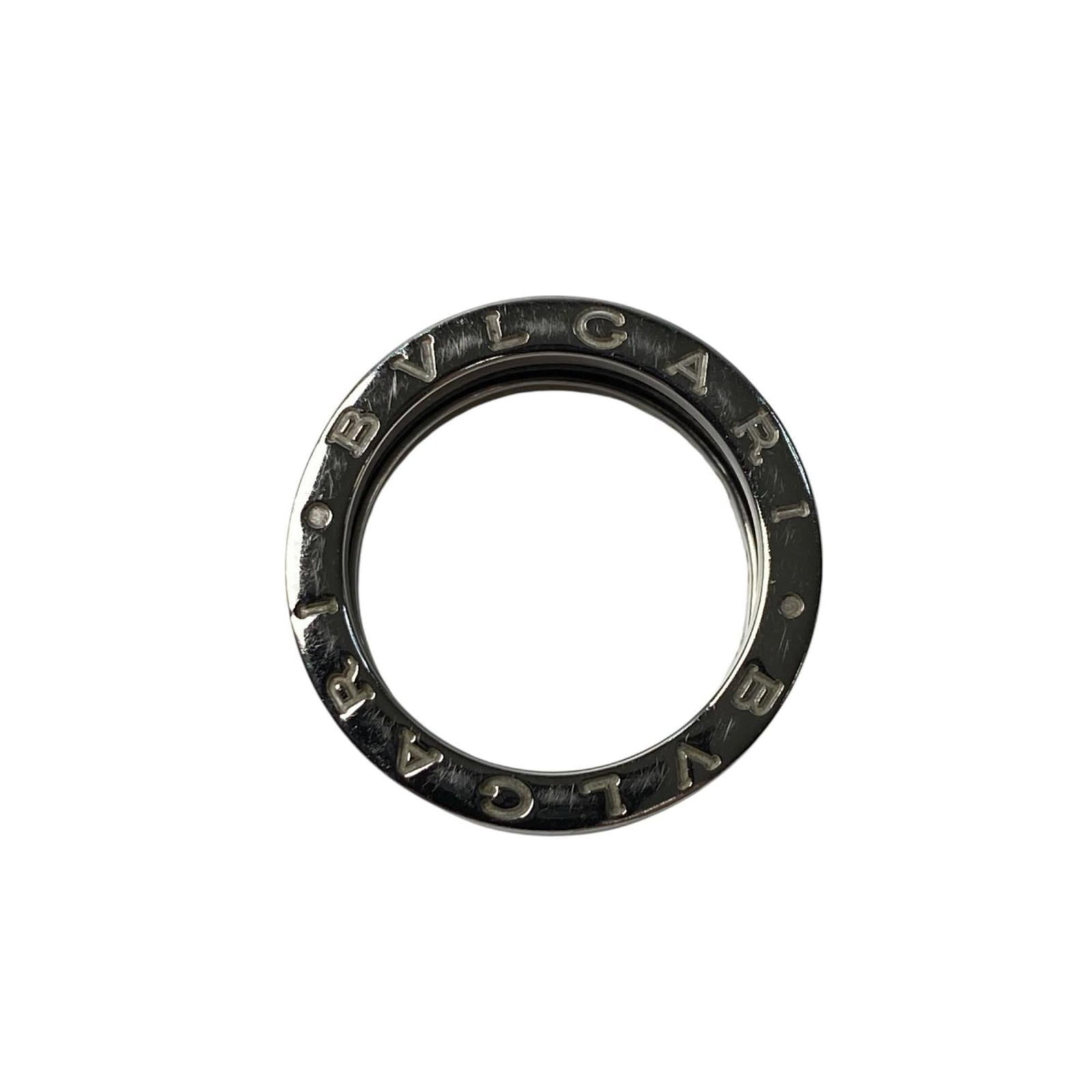 Bvlgari Band Ring White Gold (18K): Bvlgari Band Ring White Gold (18K) Bvlgari Band Ring White Gold (18K) is a women's band ring made from 18K white gold, featuring a silver color and a classic design. The item bears some scratches and
