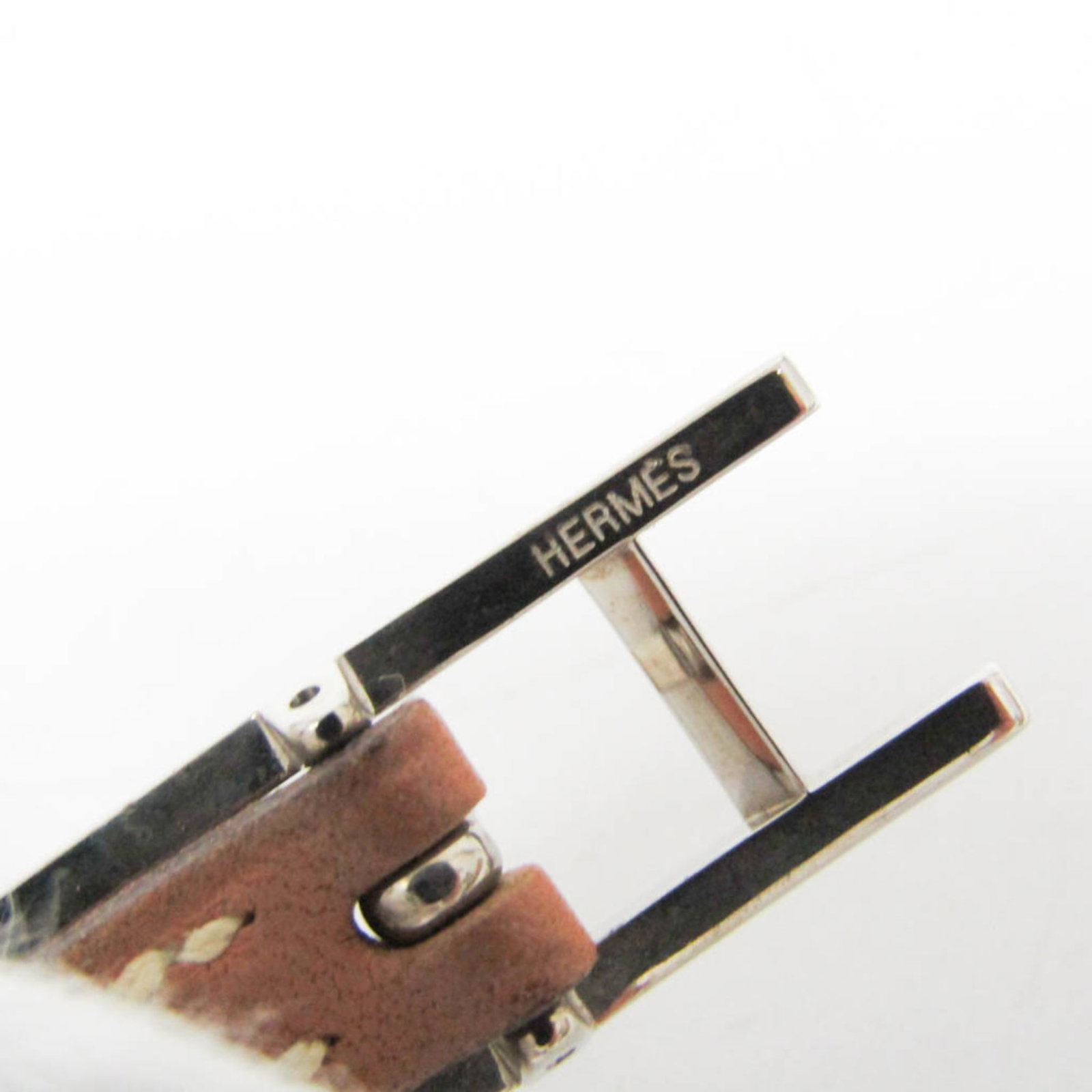 Metal leather bangle Hermes - 8