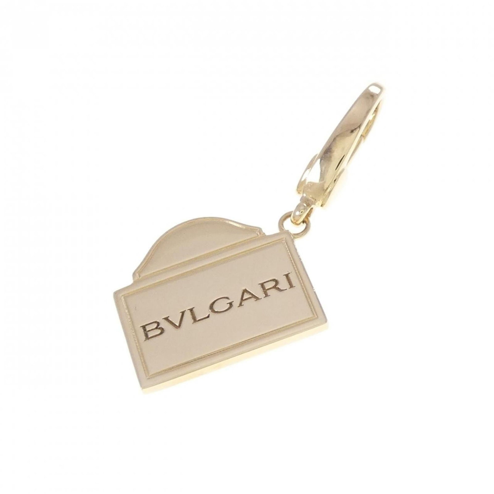 Bvlgari Necklace Charm Yellow Gold (18K): Bvlgari Necklace Charm Yellow Gold (18K) Yellow gold (18K) Bvlgari necklace charm, bearing a few traces of usage and minor scratches. The charm's condition is overall very good, with some visible sign