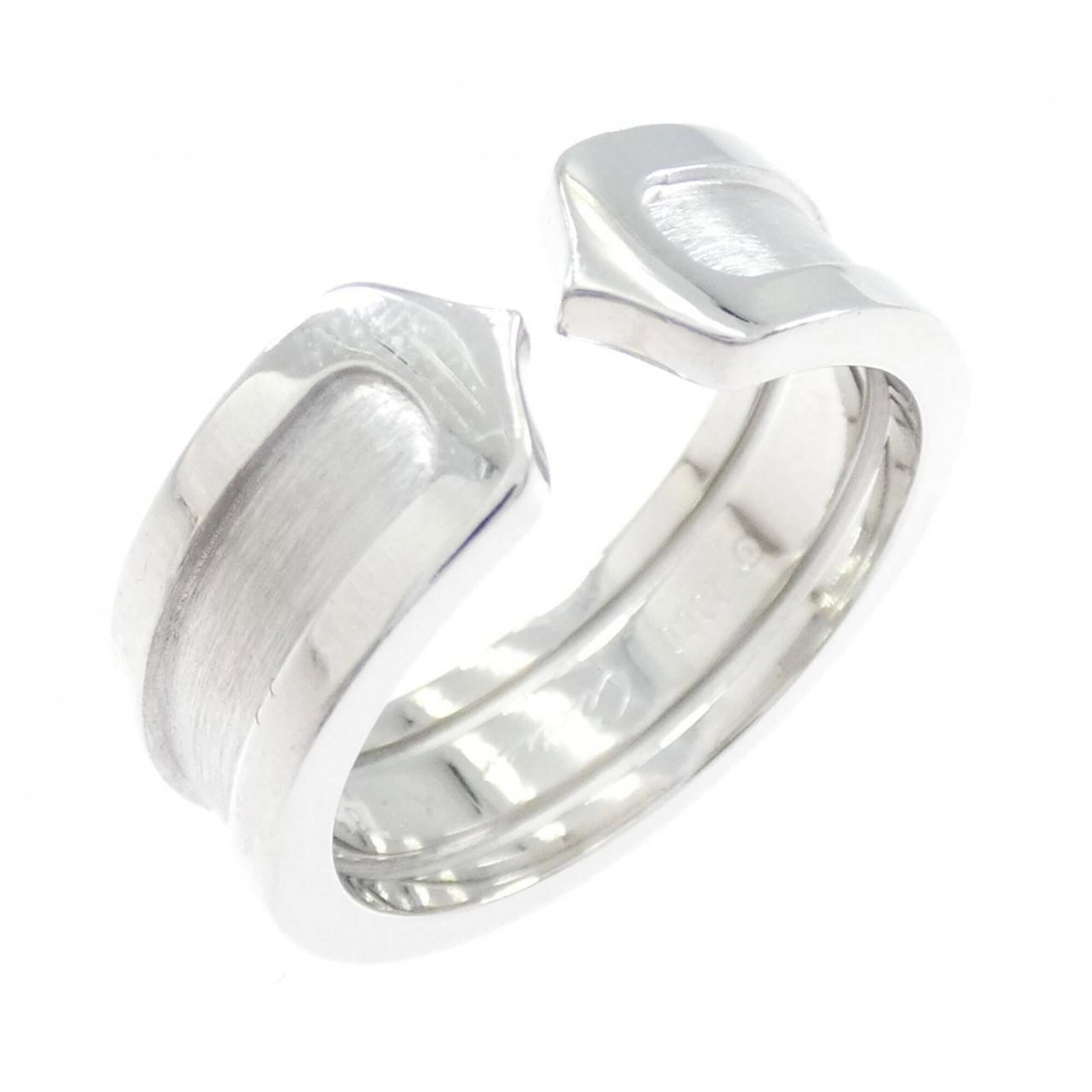 White Gold Cartier Band Ring 18K: White Gold Cartier Band Ring 18K 18K White Gold Cartier Band Ring for Women, Size 6.5, in like new condition with hardly any traces of usage. This beautiful band ring features the iconic Cartier