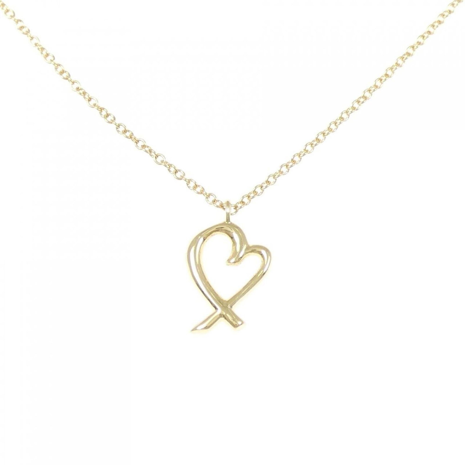 Loving Heart Necklace: Loving Heart Necklace Yellow gold (18K) Loving Heart Necklace, featuring a 12.8mm x 7.9mm pendant with a 41 cm / 16.14'' adjustable neck circumference, bearing a few traces of usage and minor
