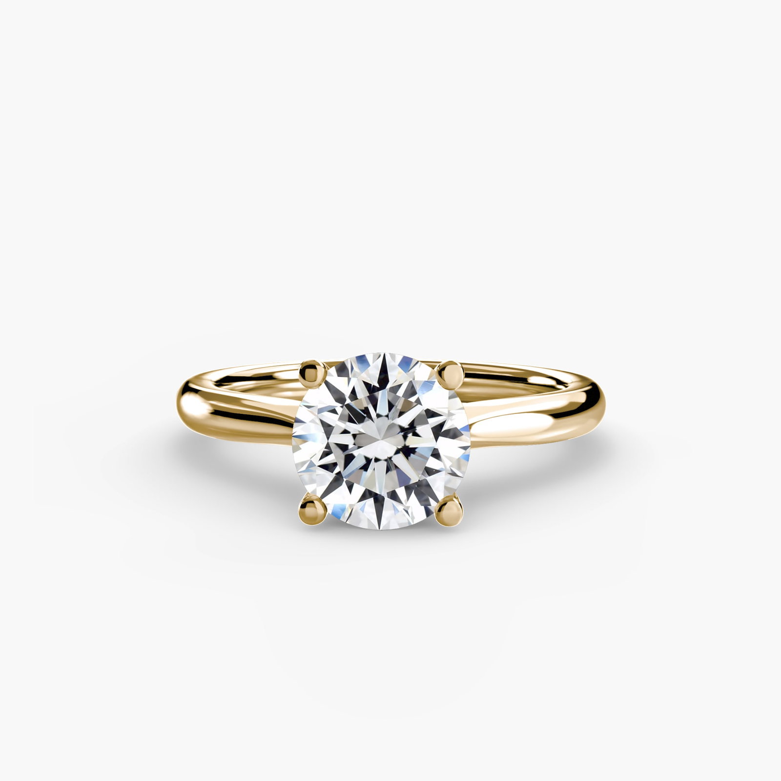 Solitaire Round 18Kt Yellow Gold Ring Setting - 2