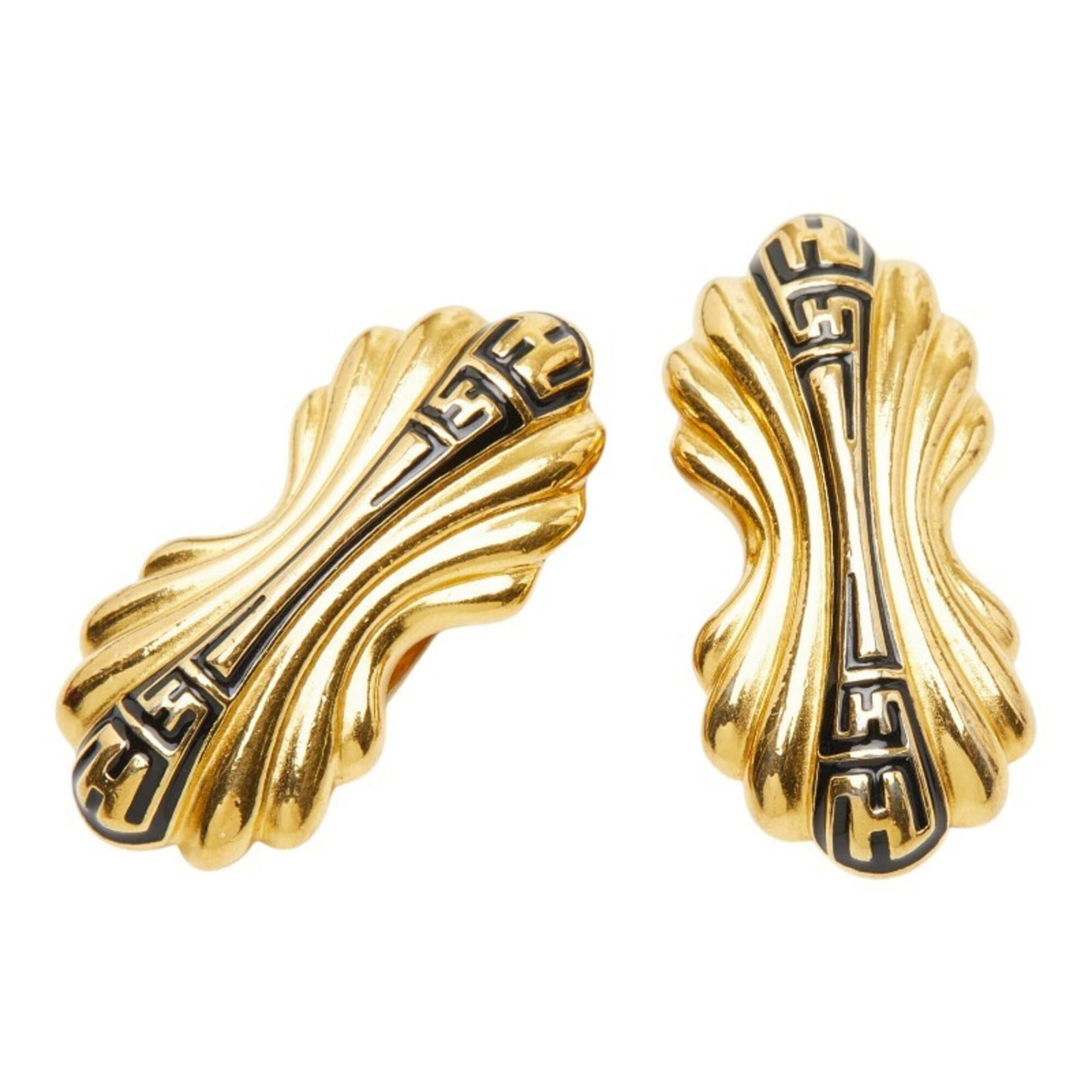 Clip earrings by Fendi: Clip earrings by Fendi Clip earrings by Fendi, available in gold, feature a sleek design with a subtle touch of luxury. Made from high-quality materials, these earrings showcase the iconic brand's