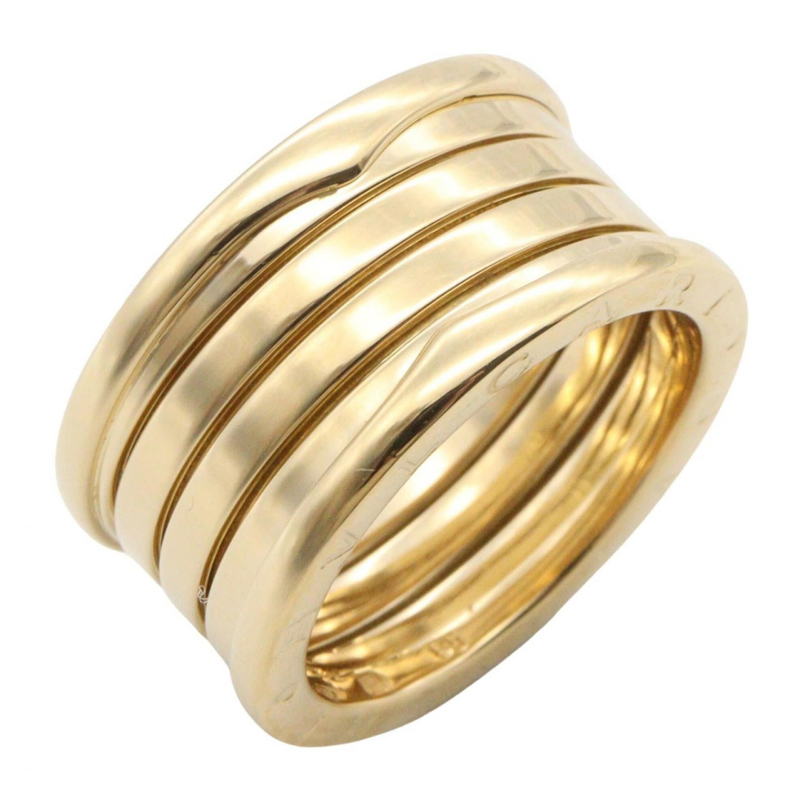 Bvlgari Band Ring Yellow Gold (18K): Bvlgari Band Ring Yellow Gold (18K) Bvlgari Band Ring Yellow Gold (18K) - A luxurious yellow gold band ring with a sleek design, crafted from high-quality 18K metal. This item has been carefully