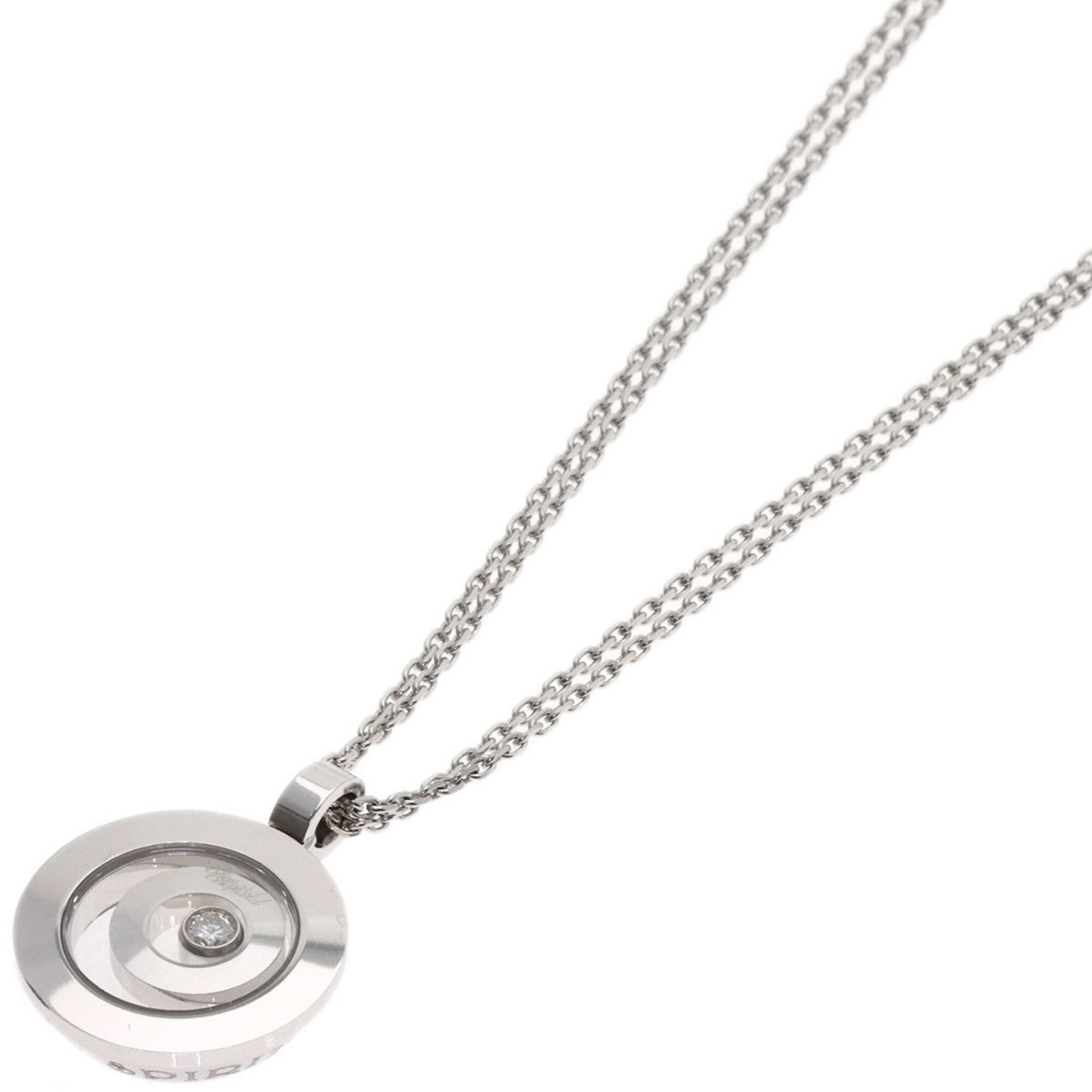 Chopard Happy Diamonds Necklace 18K White Gold Women'S (1 of 8)