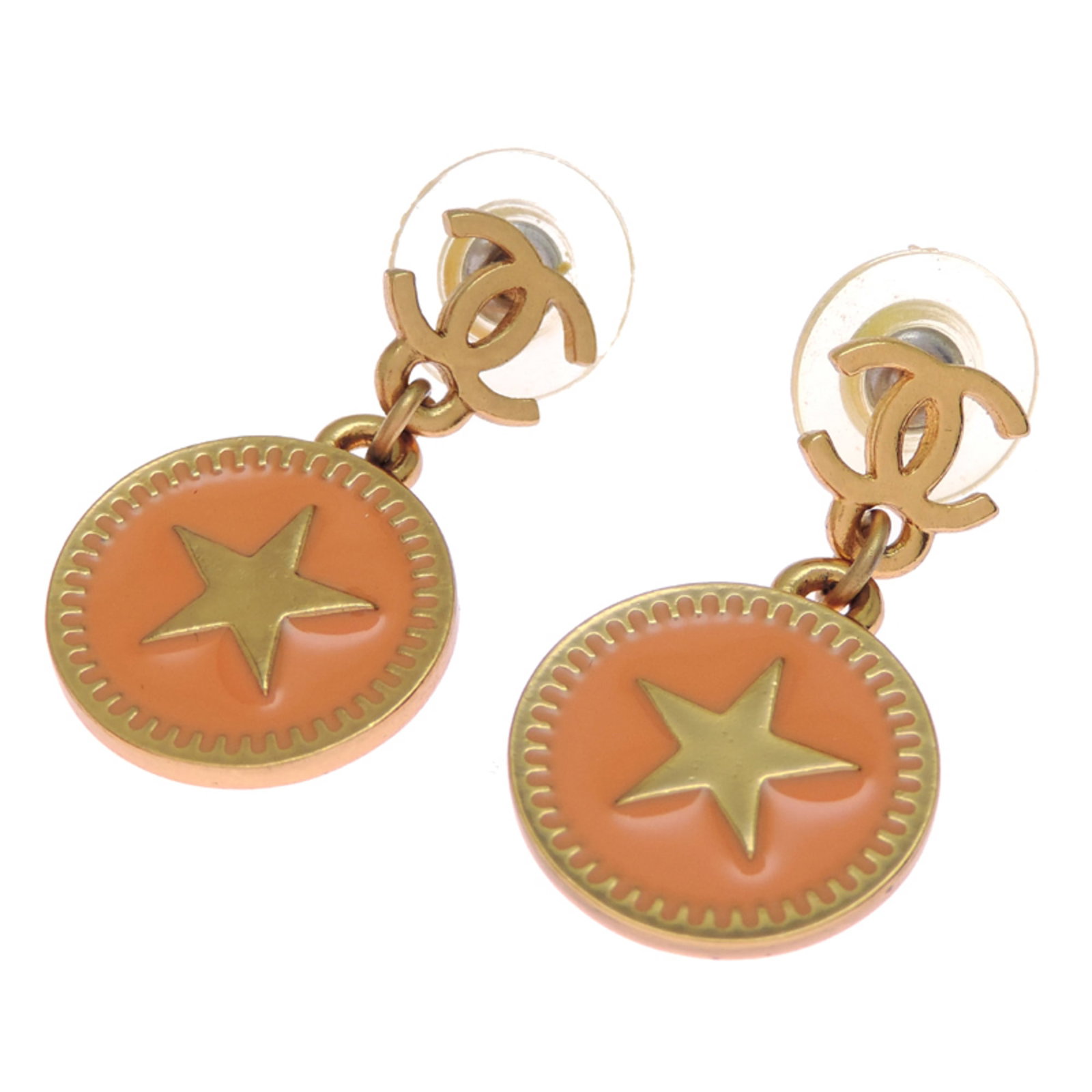 Chanel Stud Earrings Gold Plating - 4